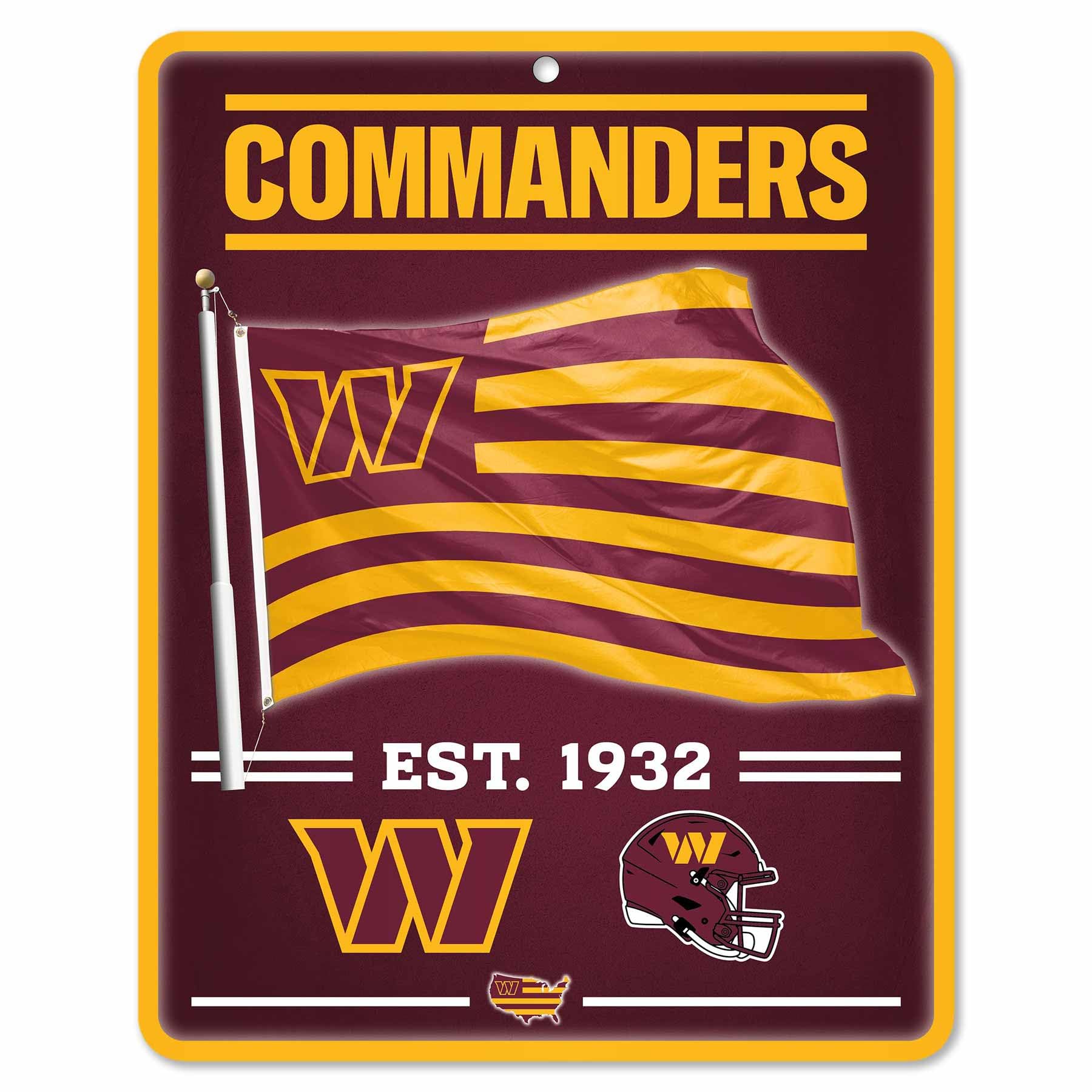 WinCraft Washington Commanders Americana Banner Flag Sign - Sports Collectibles, Sports Memorabilia, Sports Fan Shop, Sports Gifts