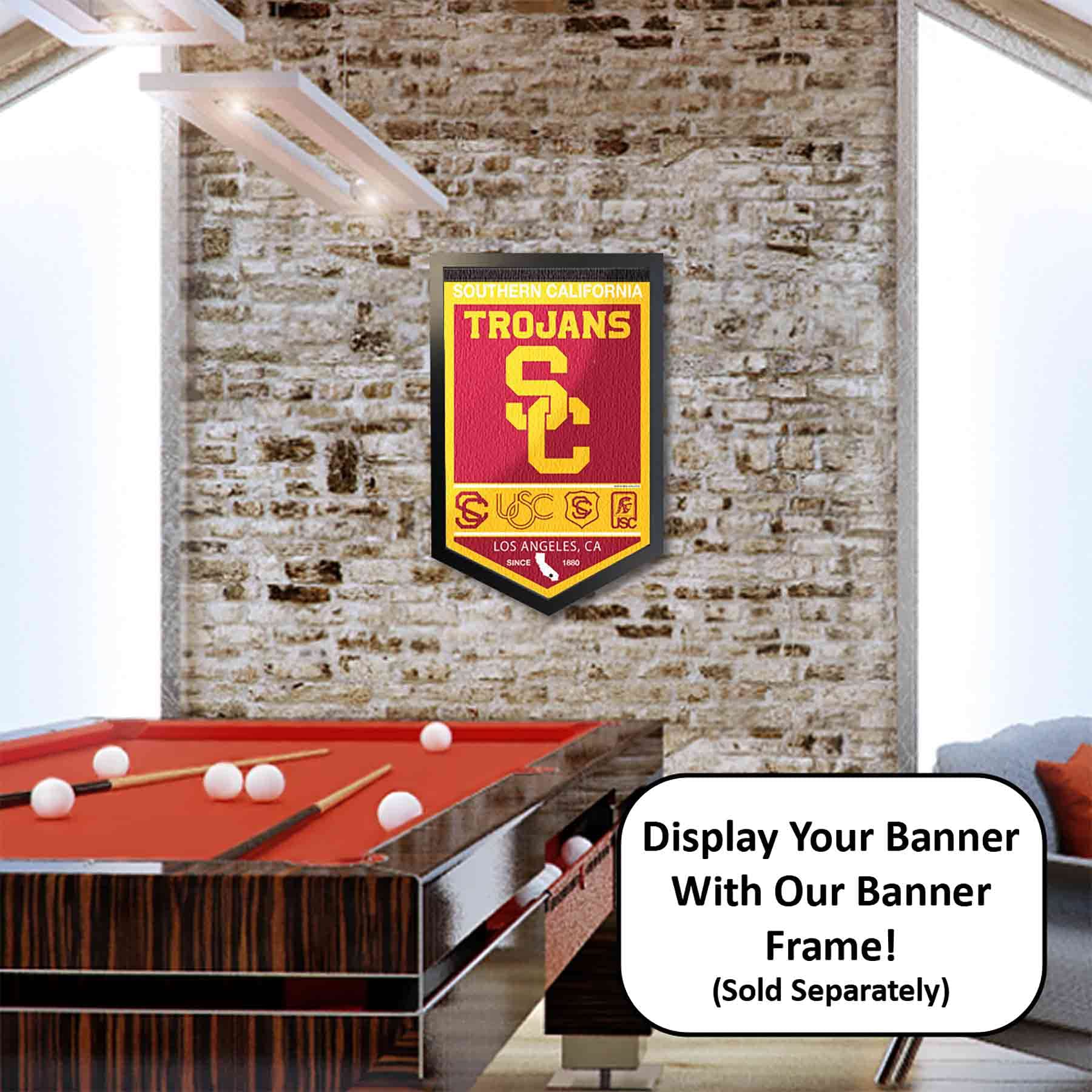 College Flags & Banners Co. USC Trojans Heritage History Banner Pennant - Sports Collectibles, Sports Memorabilia, Sports Fan Shop, Sports Gifts
