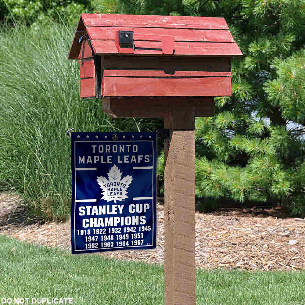 WinCraft Toronto Maple Leafs 13 Time Stanley Cup Champions Double Sided Garden Flag - Sports Collectibles, Sports Memorabilia, Sports Fan Shop, Sports Gifts