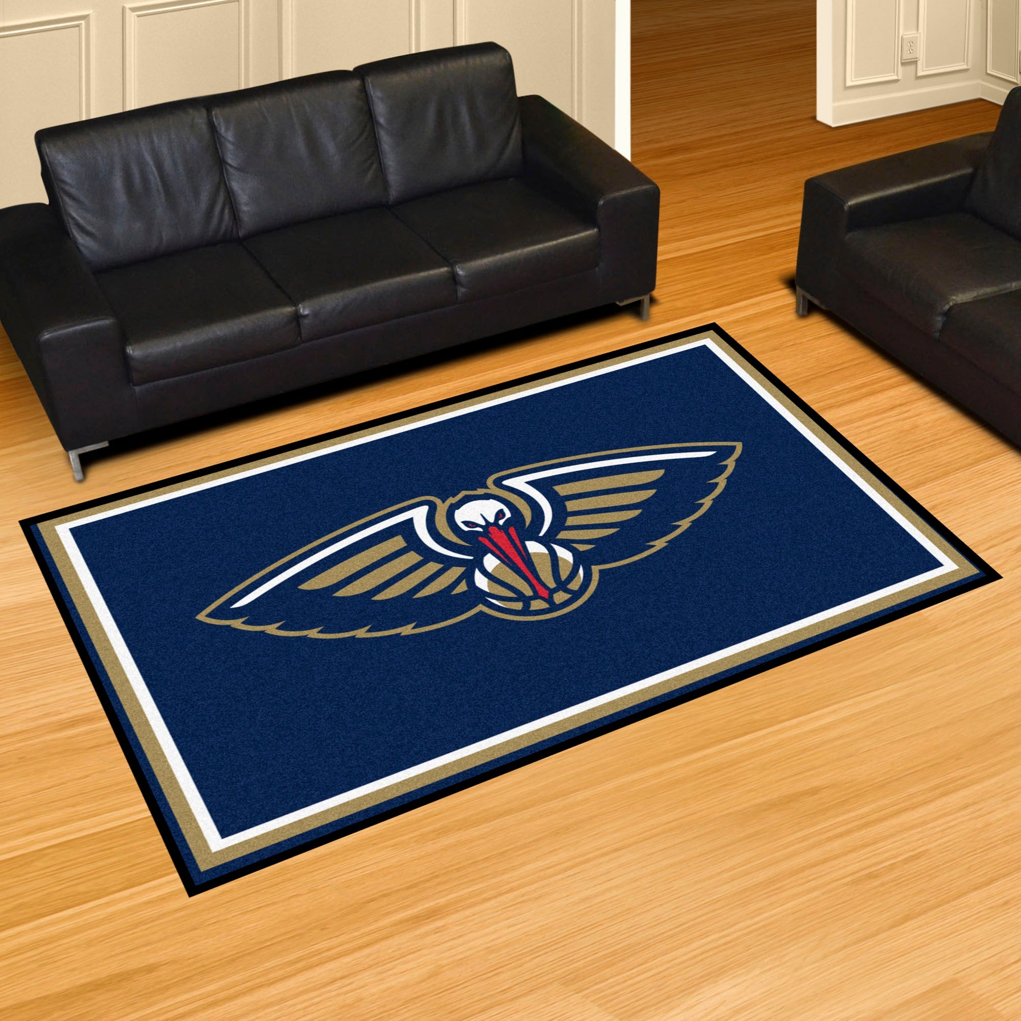 NBA - New Orleans Pelicans 5x8 Rug - Sports Gifts, Sports Memorabilia, Sports Collectibles, Fan Shop
