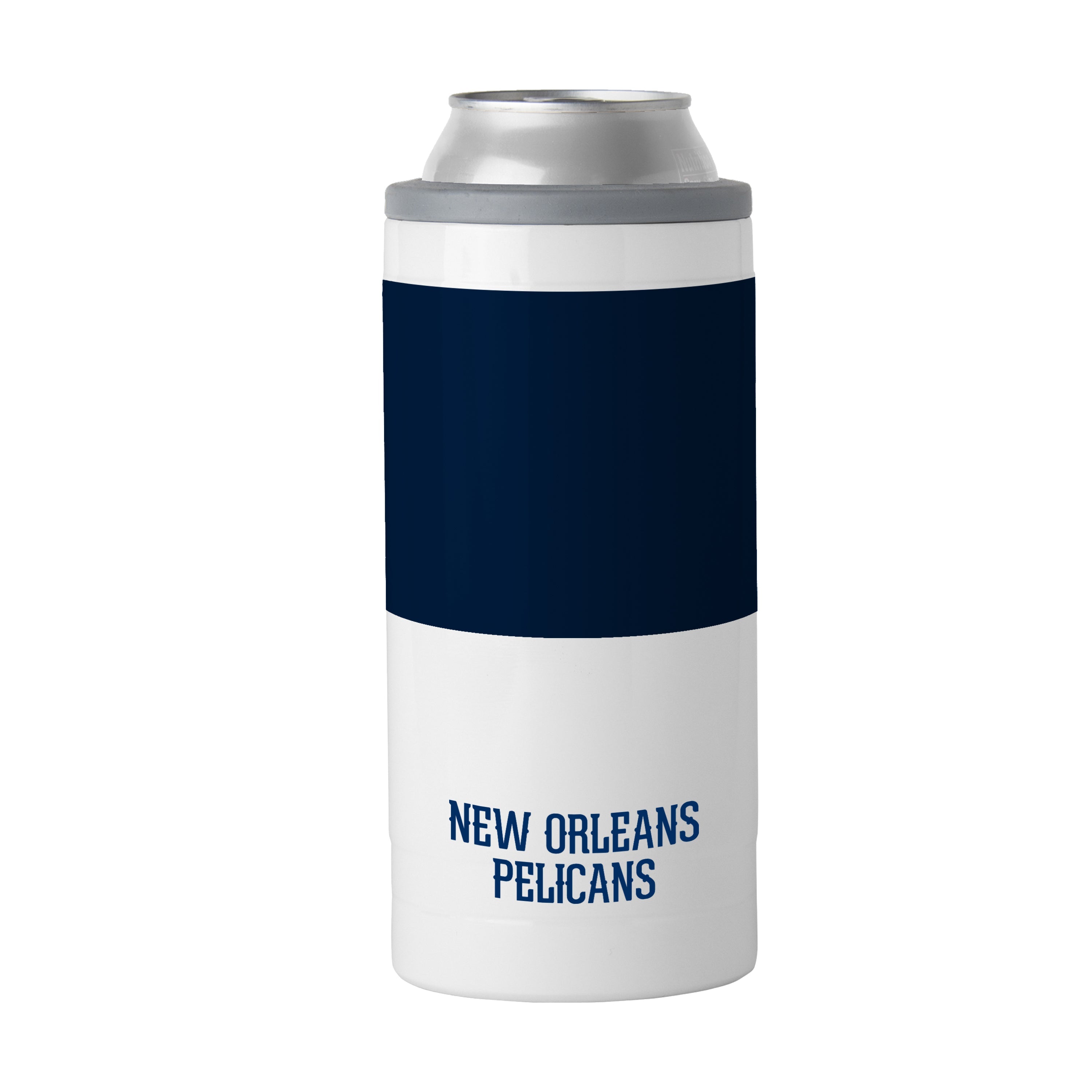 New Orleans Pelicans 12oz Colorblock Slim Can Coolie - Sports Gifts, Sports Memorabilia, Sports Collectibles, Fan Shop