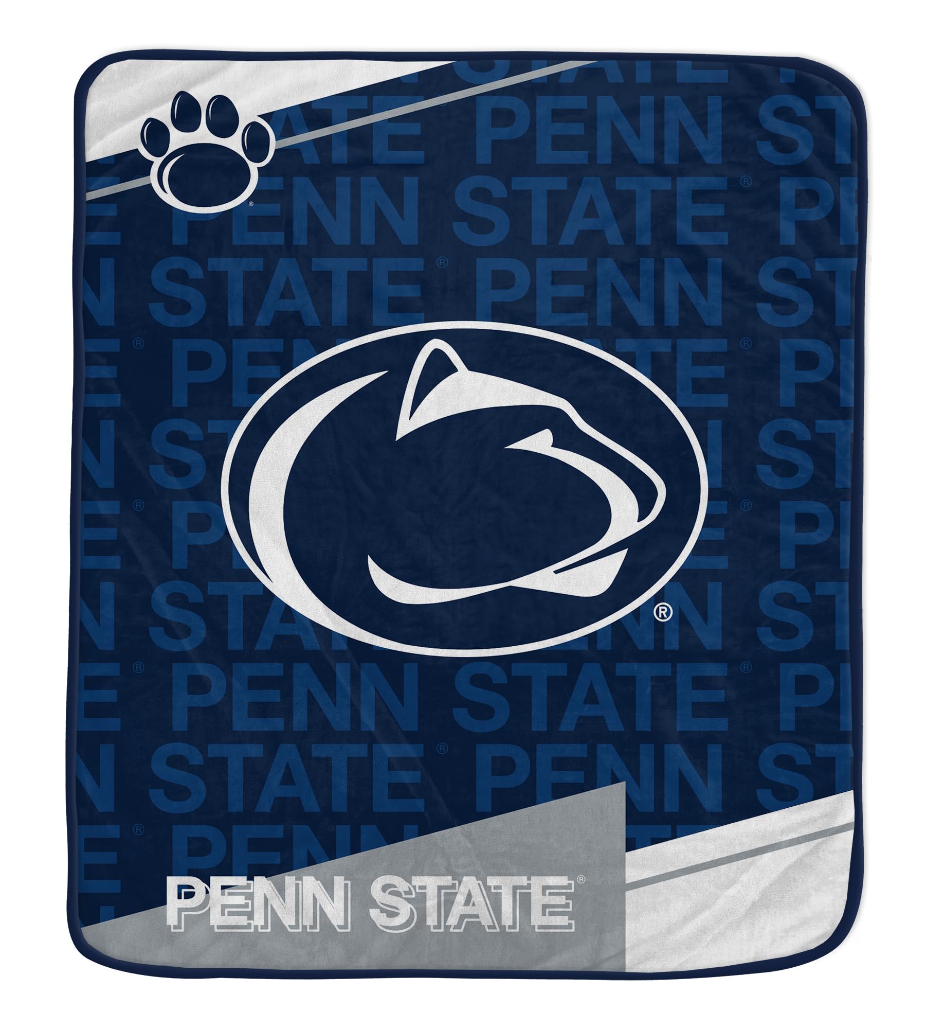 NCAA Penn State Nittany Lions Diagonal Ghost Ultra Soft Blanket - Sports Gifts, Sports Memorabilia, Sports Collectibles, Fan Shop