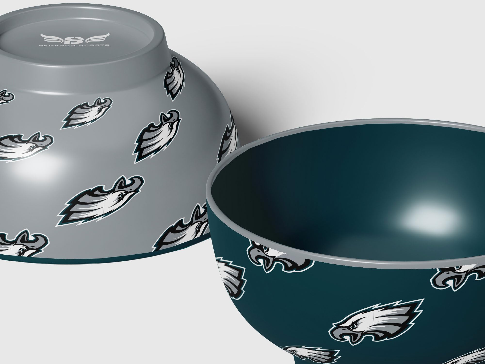 Pegasus Sports NFL Philadelphia Eagles Home and Away 2 Pack Serving Bowls - Sports Gifts, Sports Memorabilia, Sports Collectibles, Fan Shop