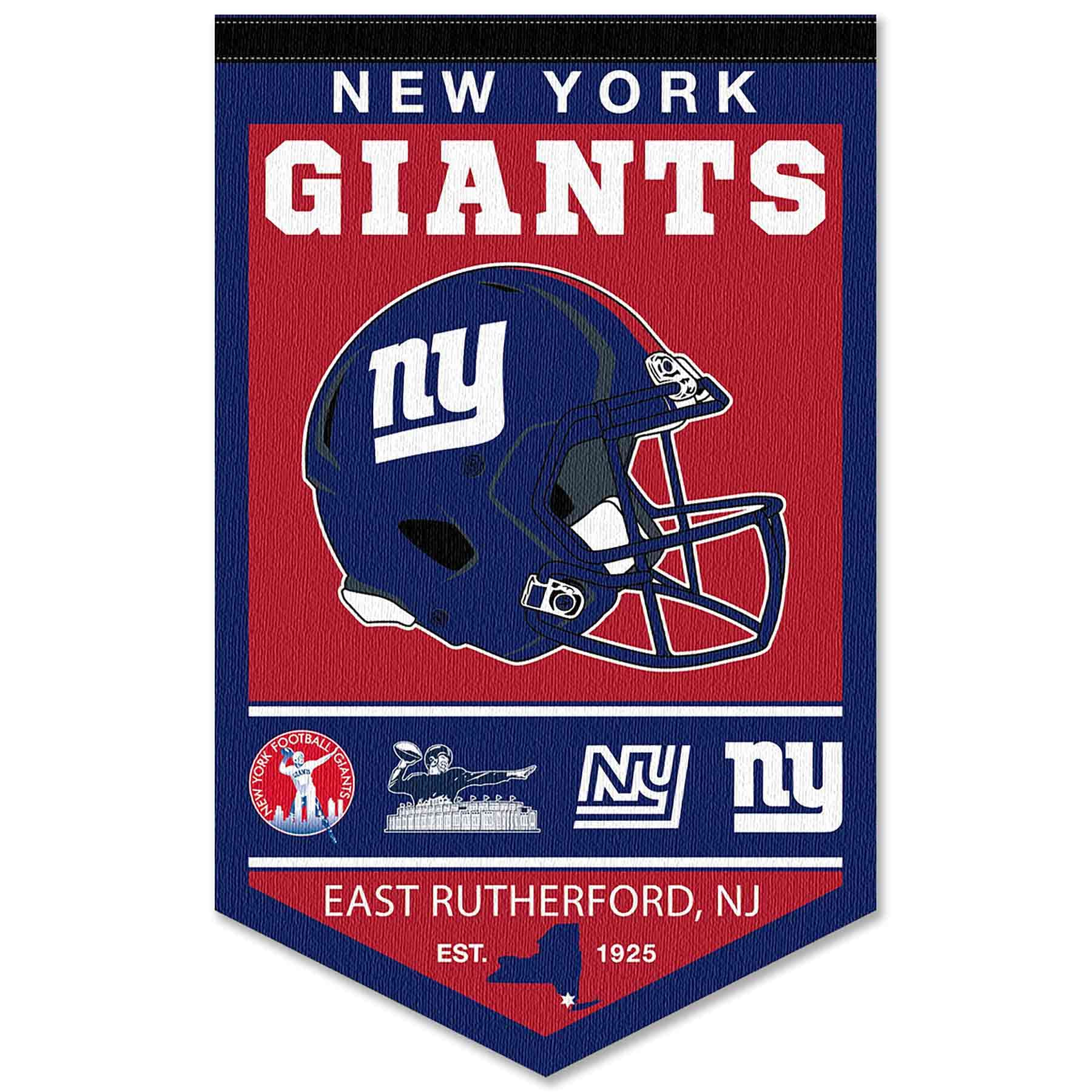 WinCraft New York Giants Heritage History Banner Pennant - Sports Collectibles, Sports Memorabilia, Sports Fan Shop, Sports Gifts