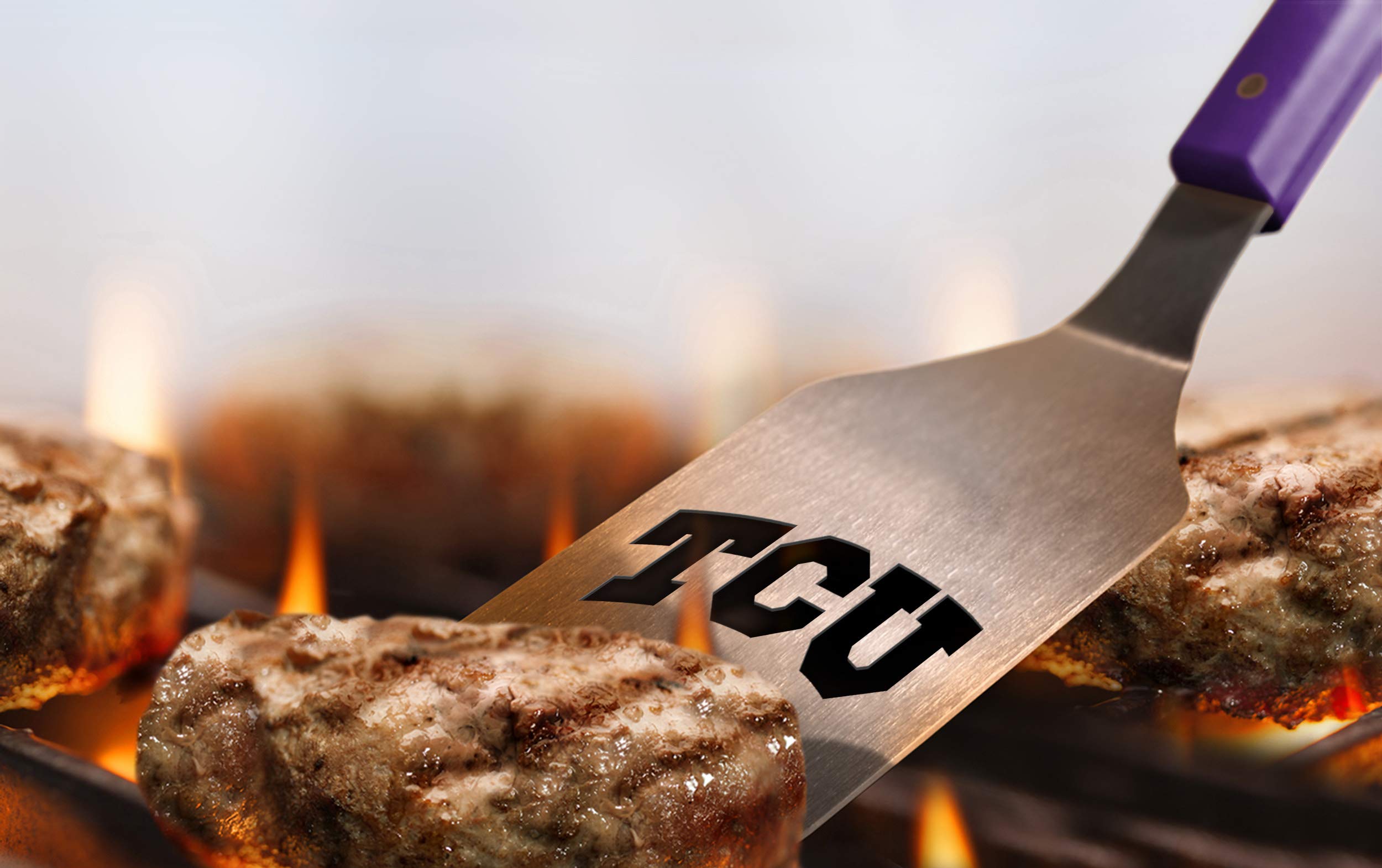 YouTheFan 5021961 NCAA TCU Horned Frogs Spirit Series 3-Piece BBQ Set, 22" x 9", Team Colors - Sports Collectibles, Sports Memorabilia, Sports Fan Shop, Sports Gifts