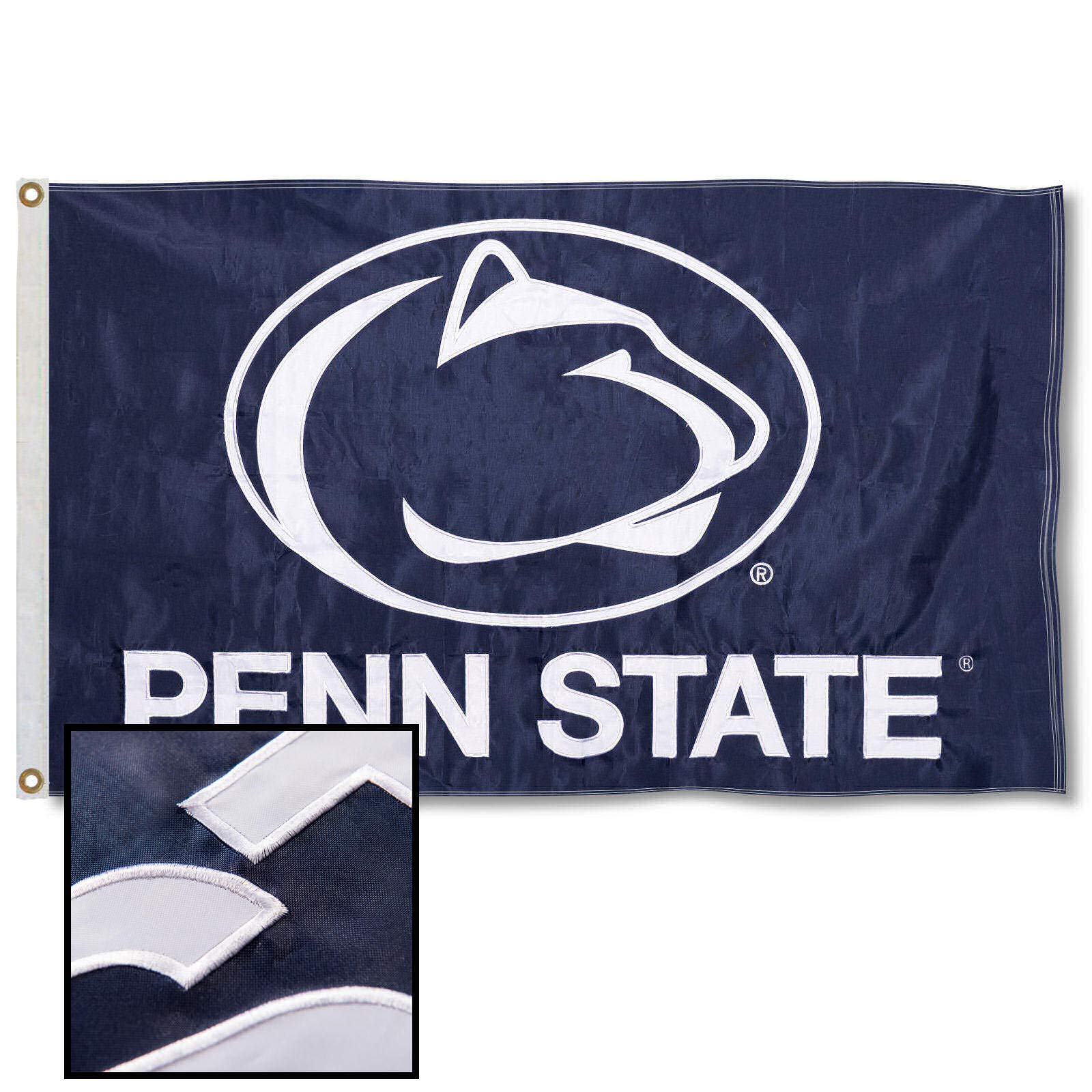 College Flags & Banners Co. Penn State Nittany Lions Embroidered and Stitched Nylon Flag - Sports Collectibles, Sports Memorabilia, Sports Fan Shop, Sports Gifts