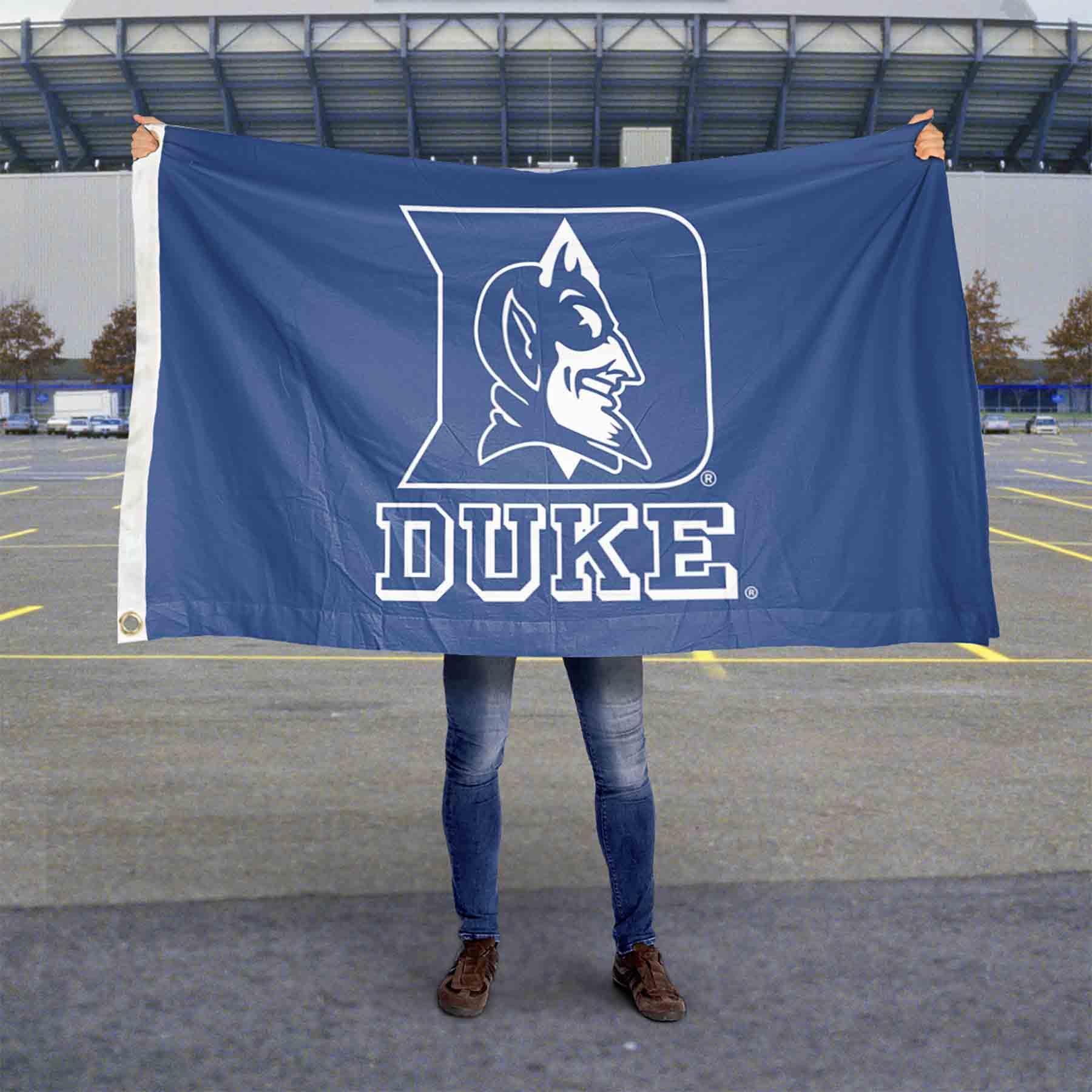 Duke Blue Devils Primary Logo Large Grommet Banner Flag - Sports Collectibles, Sports Memorabilia, Sports Fan Shop, Sports Gifts