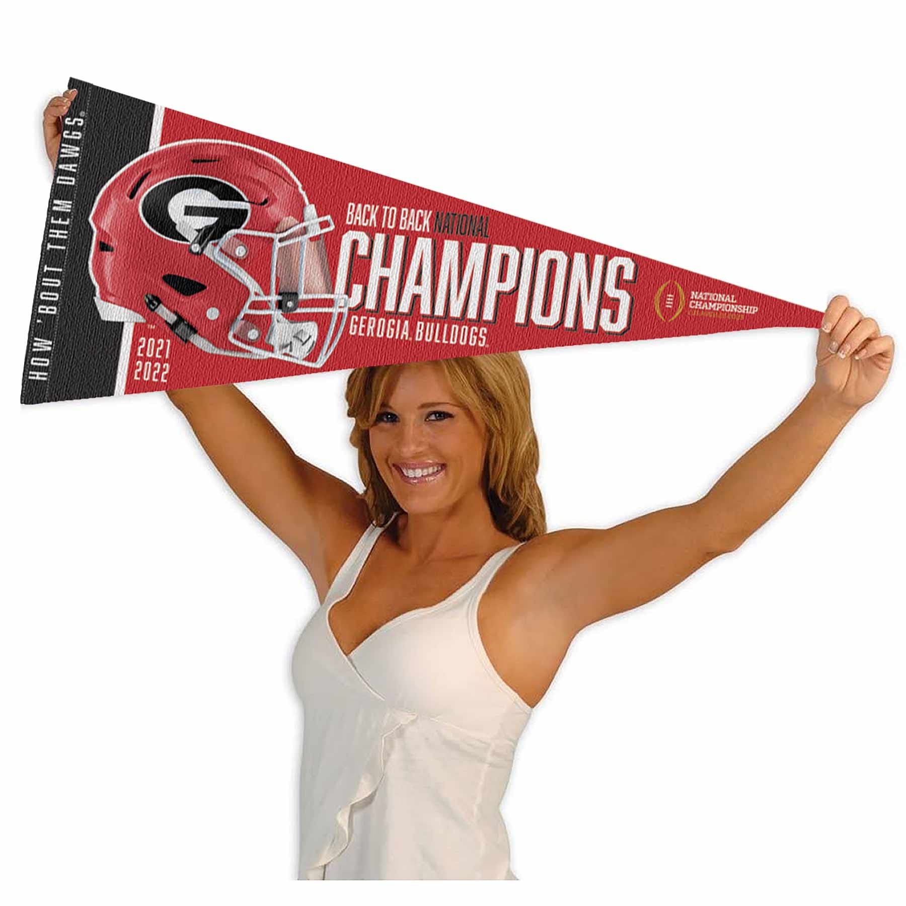 WinCraft Georgia Bulldogs Pennant 2022 CFP Football National Champions Banner - Sports Collectibles, Sports Memorabilia, Sports Fan Shop, Sports Gifts