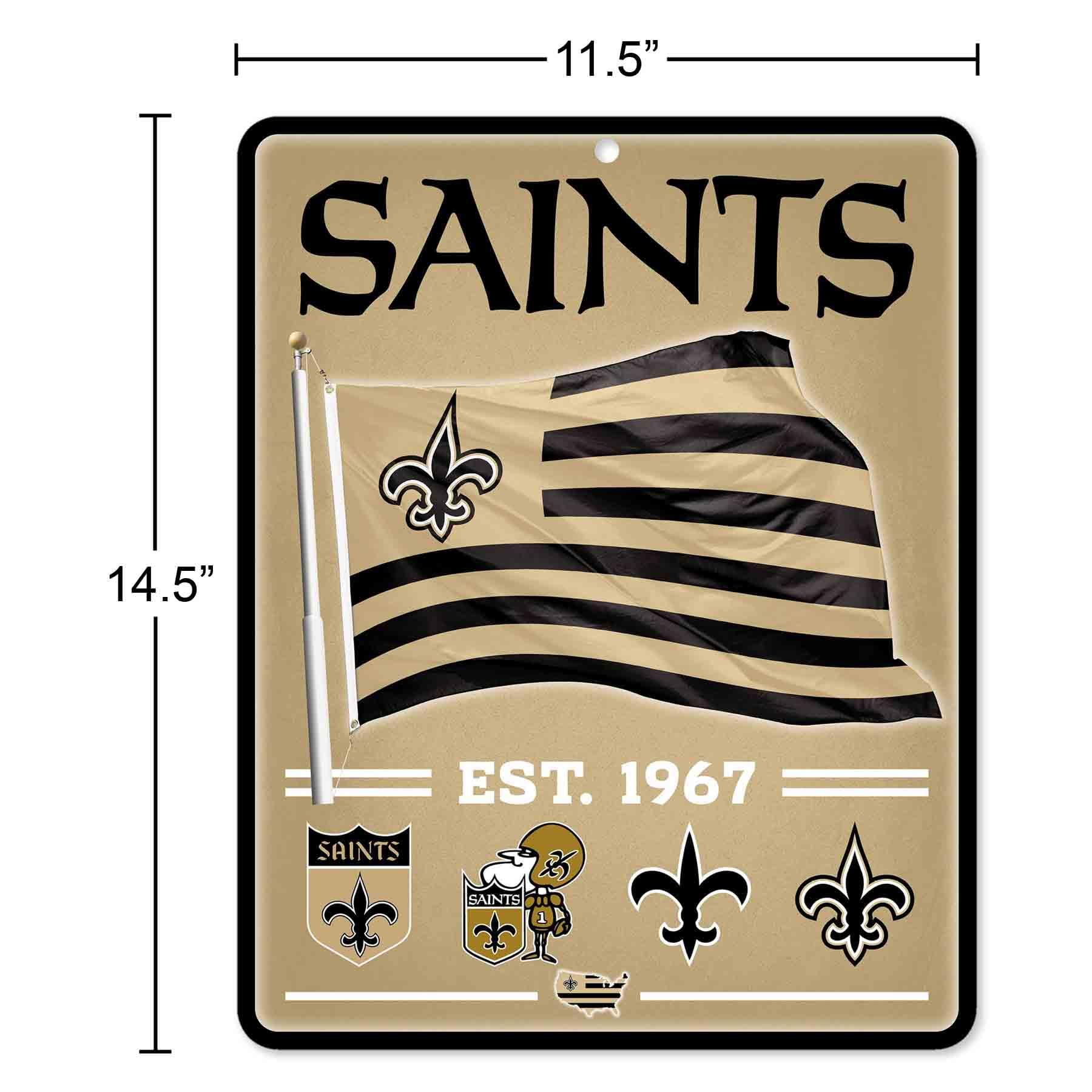 WinCraft New Orleans Saints Americana Banner Flag Sign - Sports Collectibles, Sports Memorabilia, Sports Fan Shop, Sports Gifts