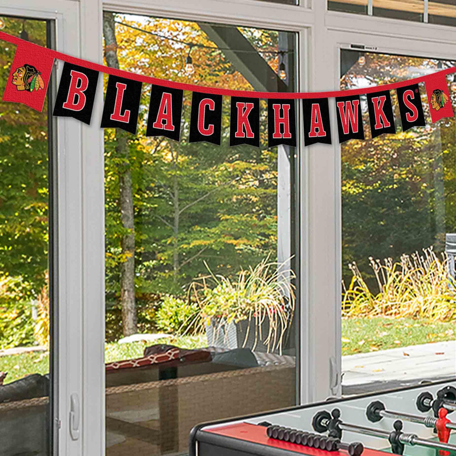 WinCraft Chicago Blackhawks Banner String Pennant Flags - Sports Collectibles, Sports Memorabilia, Sports Fan Shop, Sports Gifts