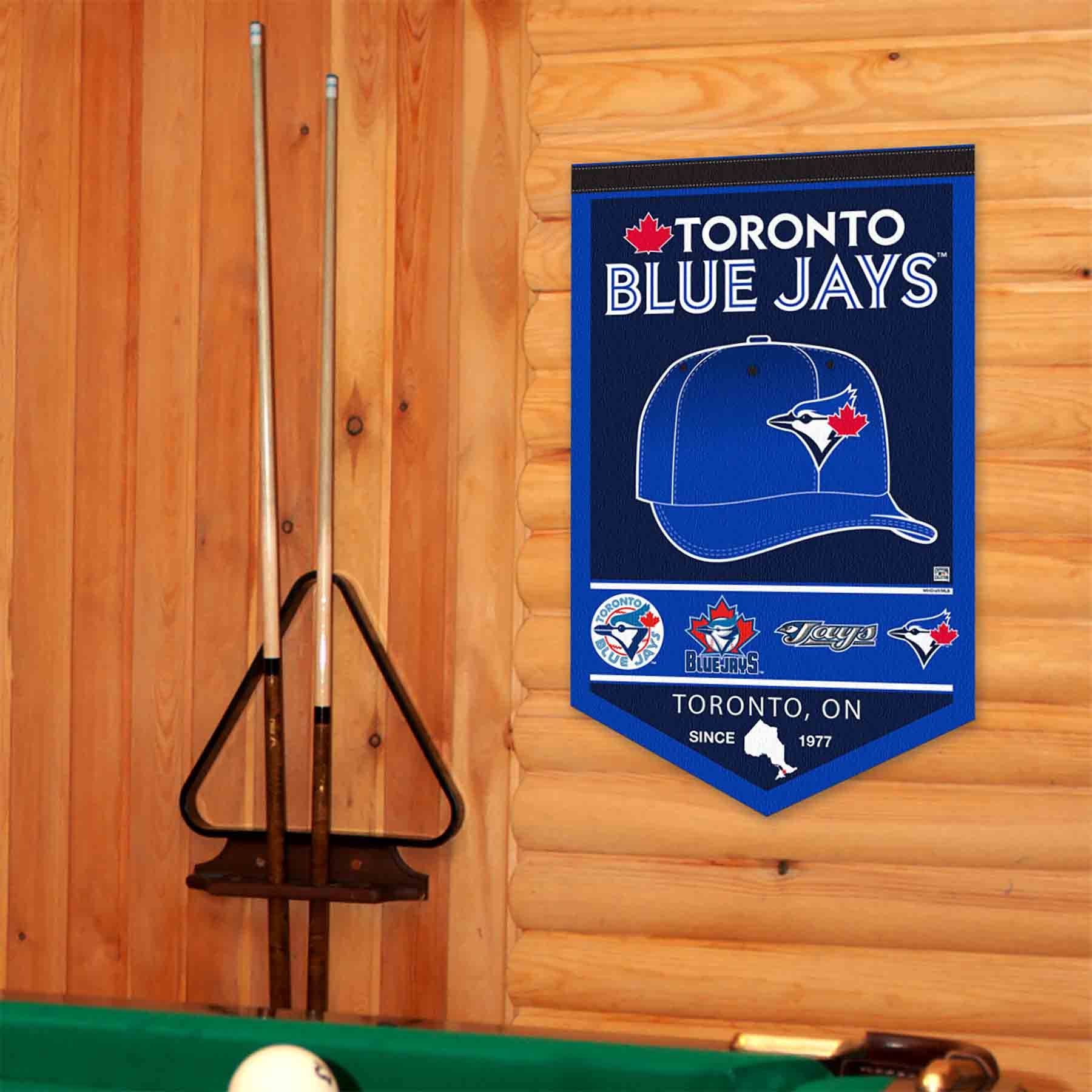 WinCraft Toronto Blue Jays Heritage History Banner Pennant - Sports Collectibles, Sports Memorabilia, Sports Fan Shop, Sports Gifts