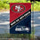 WinCraft House Divided 49ers and Seahawks Double Sided Garden Flag - Sports Collectibles, Sports Memorabilia, Sports Fan Shop, Sports Gifts