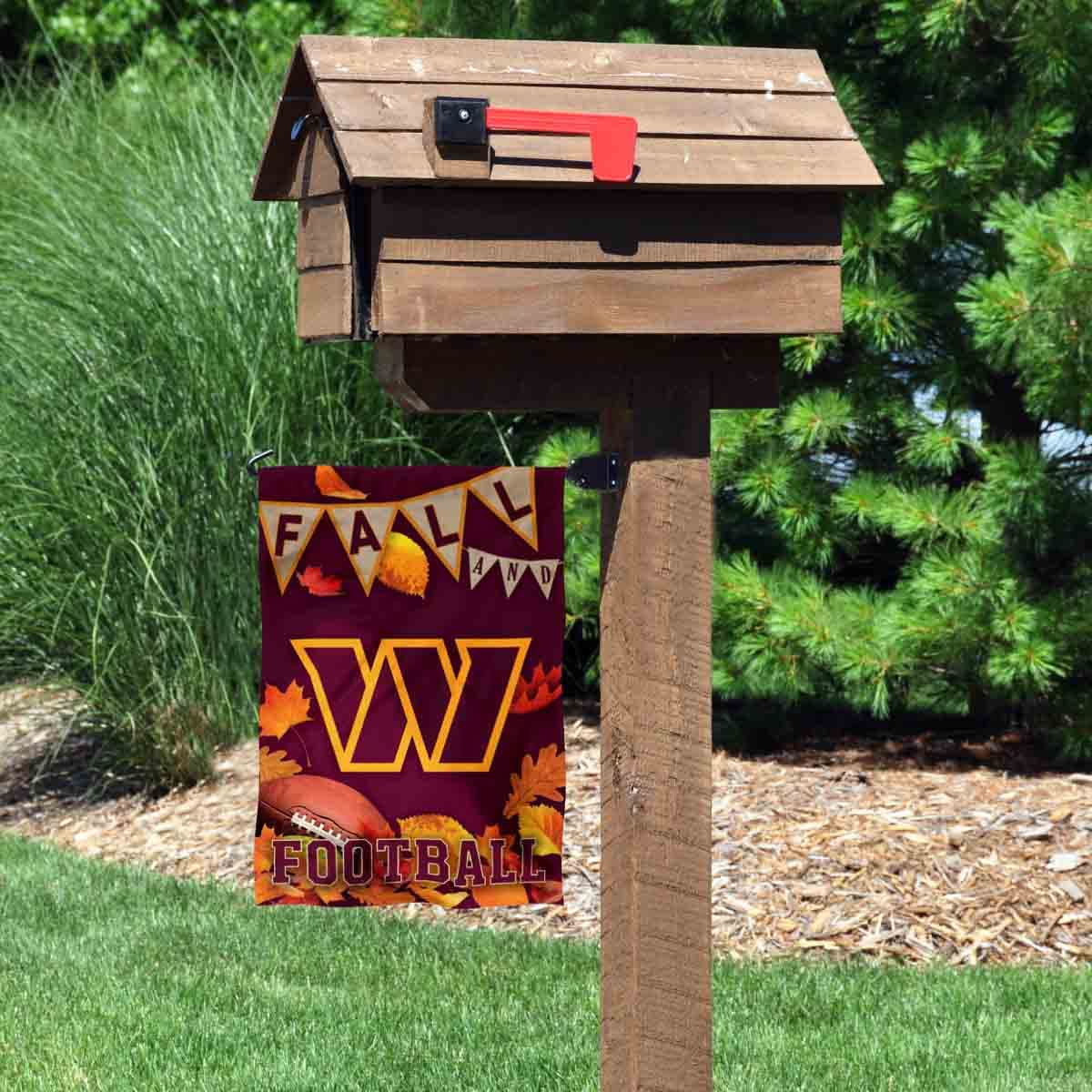 WinCraft Washington Commanders Fall Leaves Decorative Football Garden Flag Double Sided Banner - Sports Collectibles, Sports Memorabilia, Sports Fan Shop, Sports Gifts