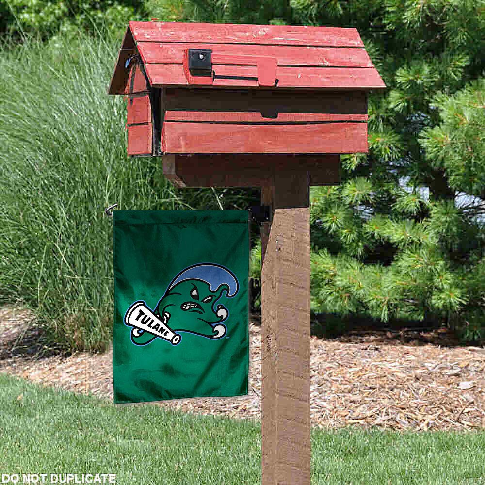 College Flags & Banners Co. Tulane Green Wave Angry Wave Garden Flag - Sports Collectibles, Sports Memorabilia, Sports Fan Shop, Sports Gifts