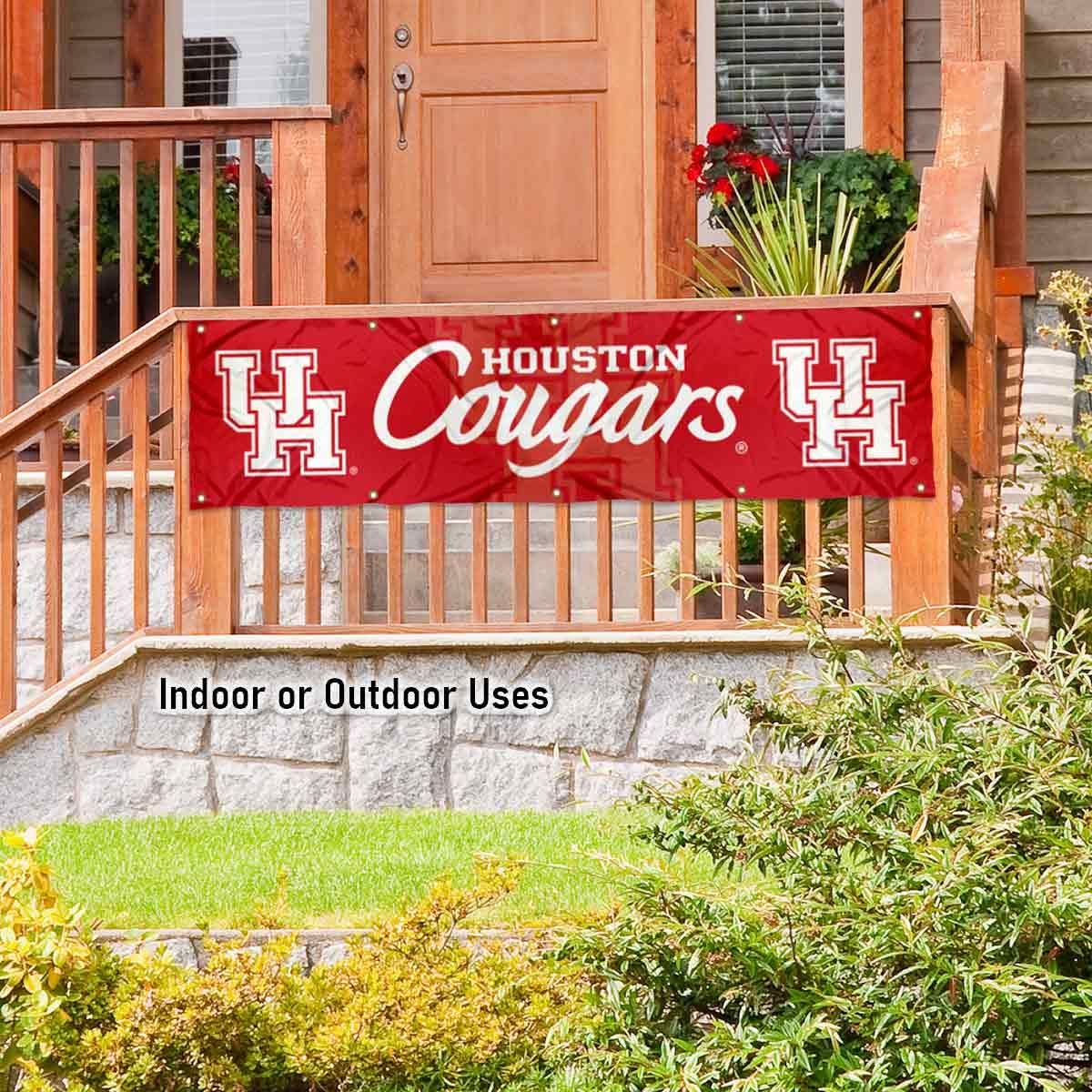 College Flags & Banners Co. Houston Cougars Large 2x8 Foot Banner - Sports Collectibles, Sports Memorabilia, Sports Fan Shop, Sports Gifts