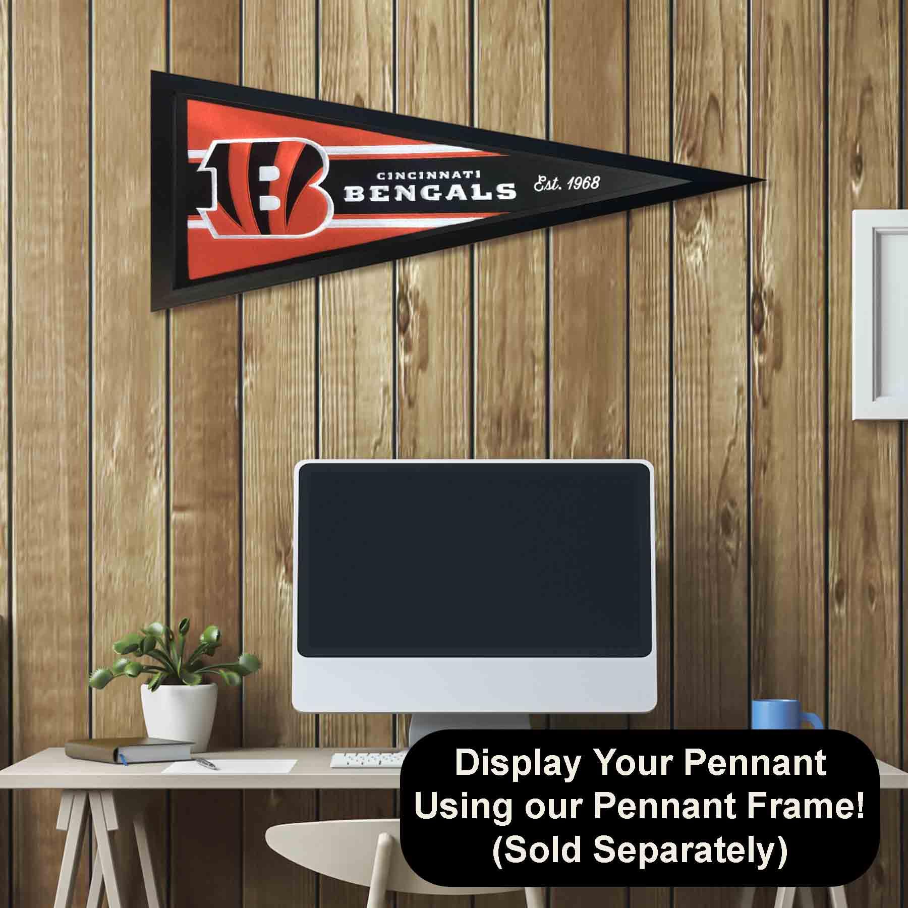 Cincinnati Bengals Embroidered and Sewn Pennant - Sports Collectibles, Sports Memorabilia, Sports Fan Shop, Sports Gifts