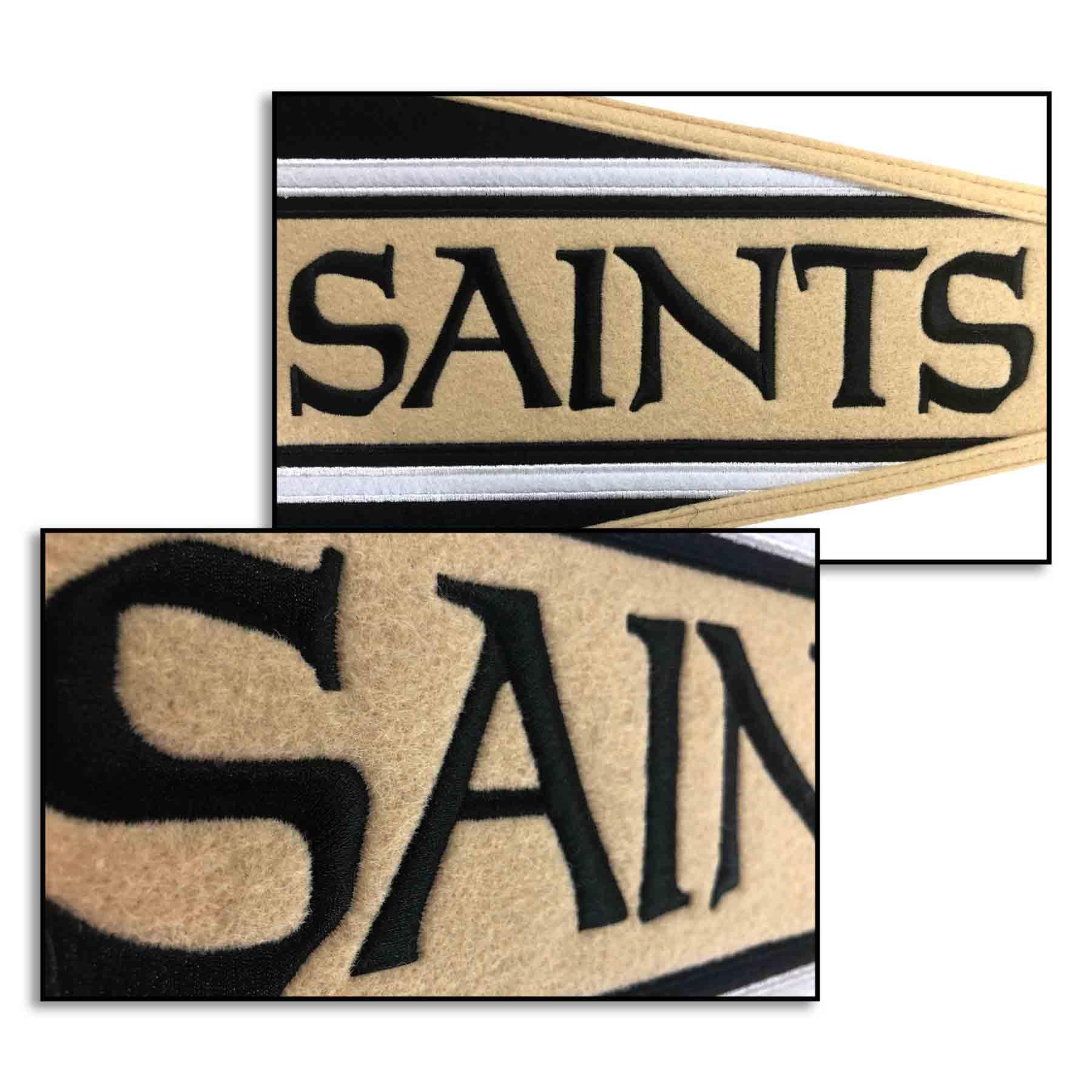 WinCraft New Orleans Saints Embroidered and Sewn Pennant - Sports Collectibles, Sports Memorabilia, Sports Fan Shop, Sports Gifts