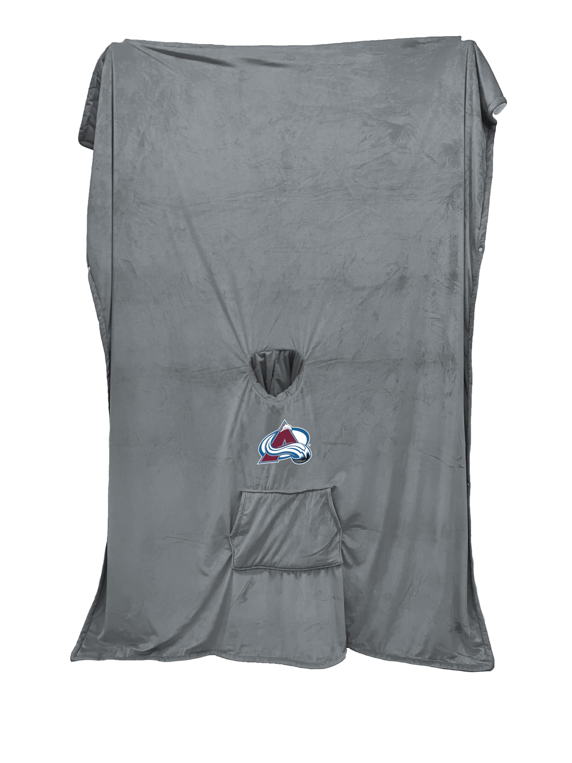 Pegasus Sports NHL Colorado Avalanche Team Color Bloncho w/Logo Patch & Sherpa - Sports Gifts, Sports Memorabilia, Sports Collectibles, Fan Shop