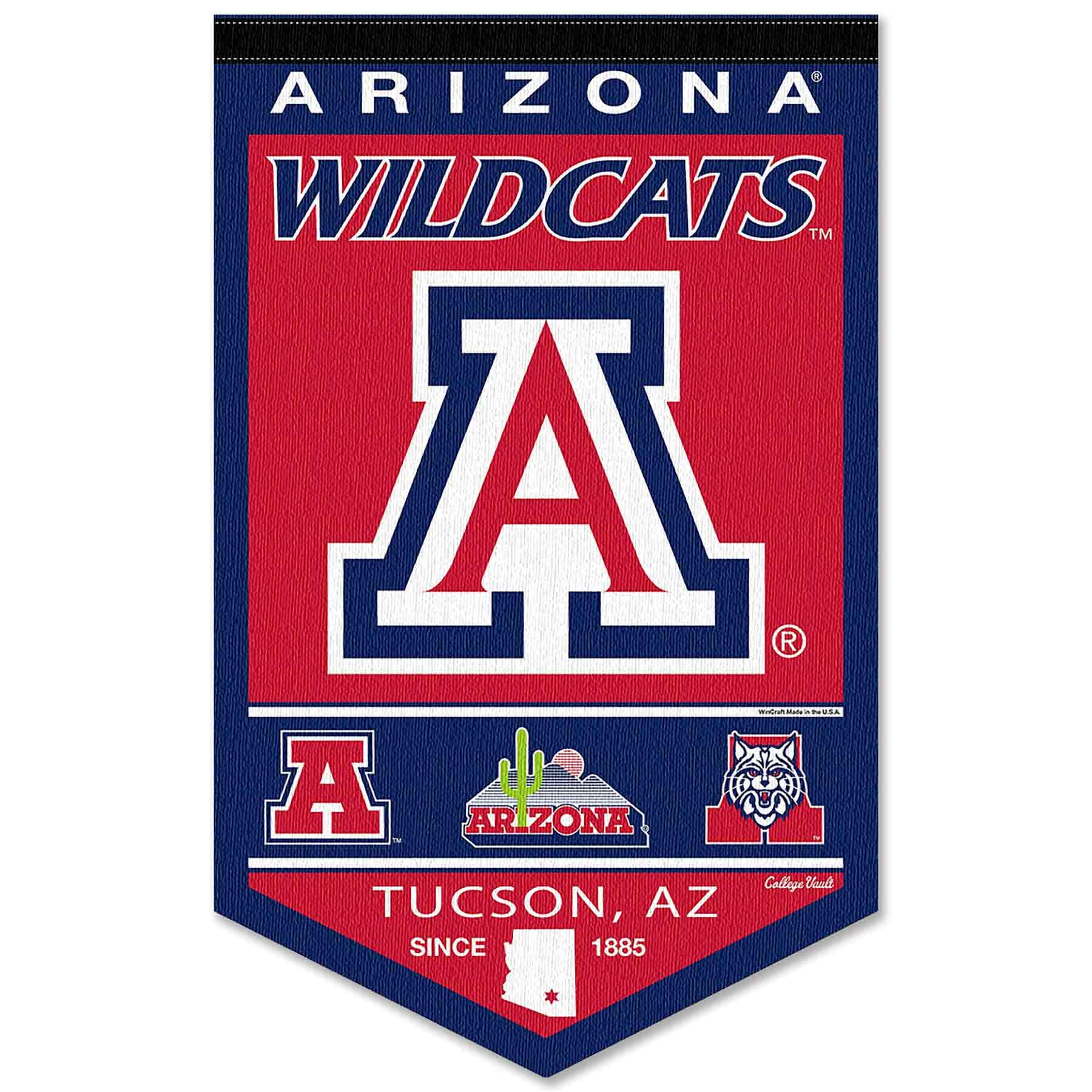 College Flags & Banners Co. Arizona Wildcats Heritage History Banner Pennant - Sports Collectibles, Sports Memorabilia, Sports Fan Shop, Sports Gifts
