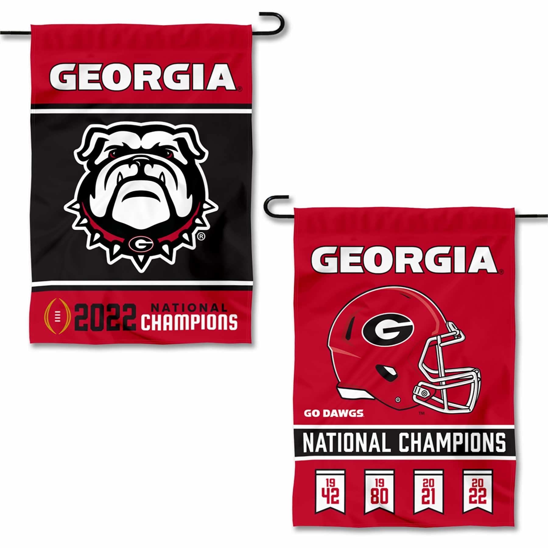 Georgia Bulldogs 2022 College Football National Champions Double Sided Garden Banner Flag - Sports Collectibles, Sports Memorabilia, Sports Fan Shop, Sports Gifts