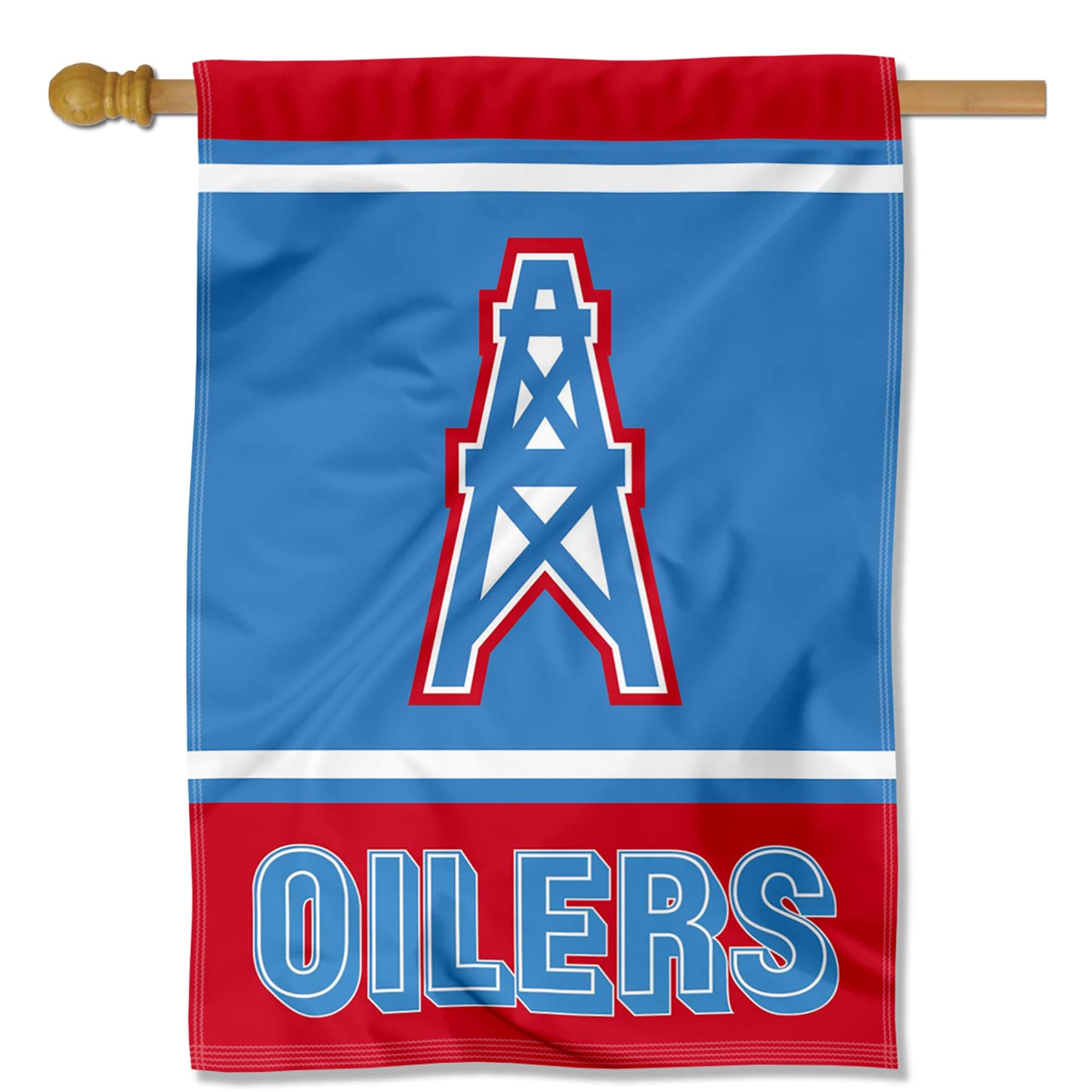 WinCraft Tennessee Titans Houston Oilers Retro Double Sided Banner Flag - Sports Collectibles, Sports Memorabilia, Sports Fan Shop, Sports Gifts