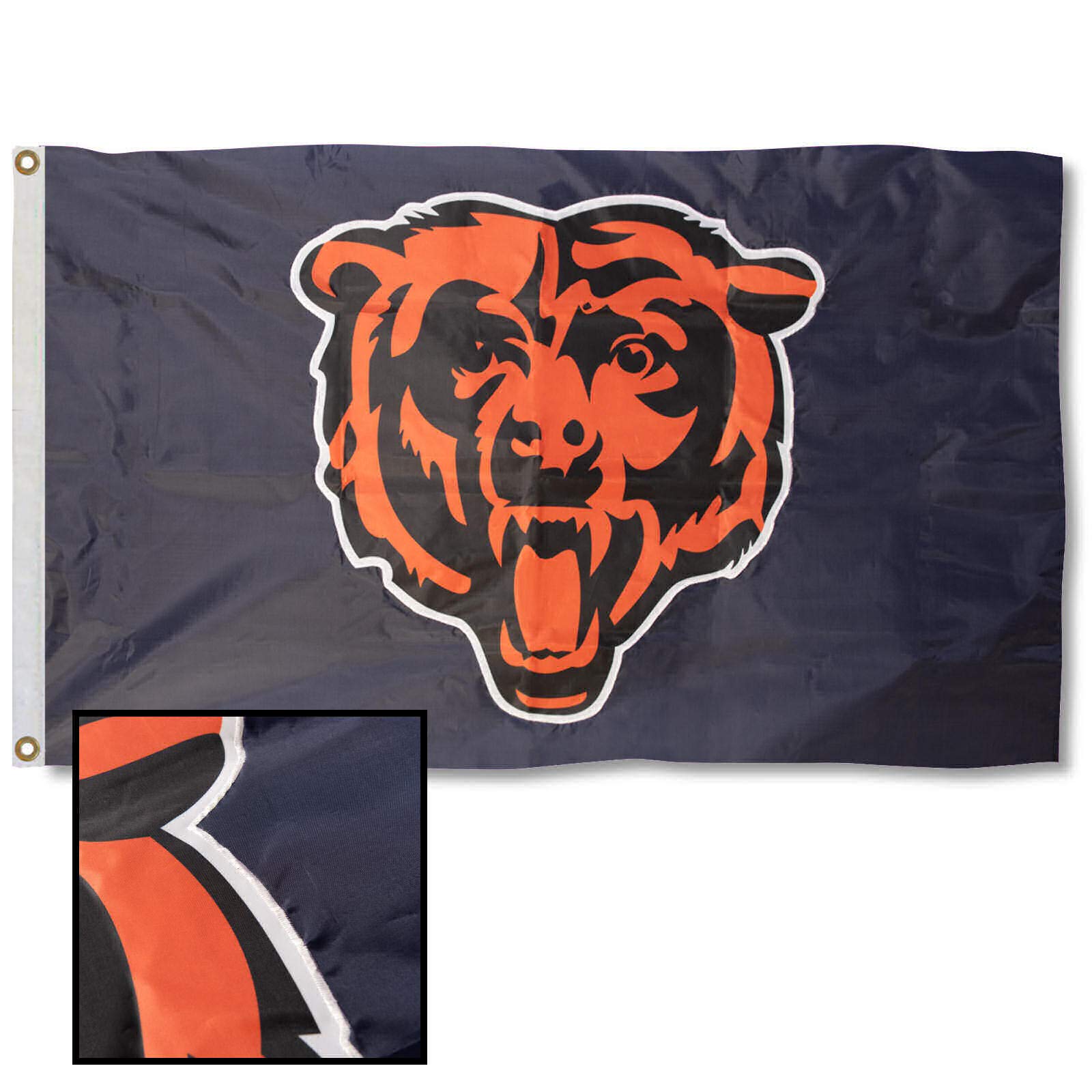 WinCraft Chicago Bears Embroidered Nylon Flag - Sports Collectibles, Sports Memorabilia, Sports Fan Shop, Sports Gifts