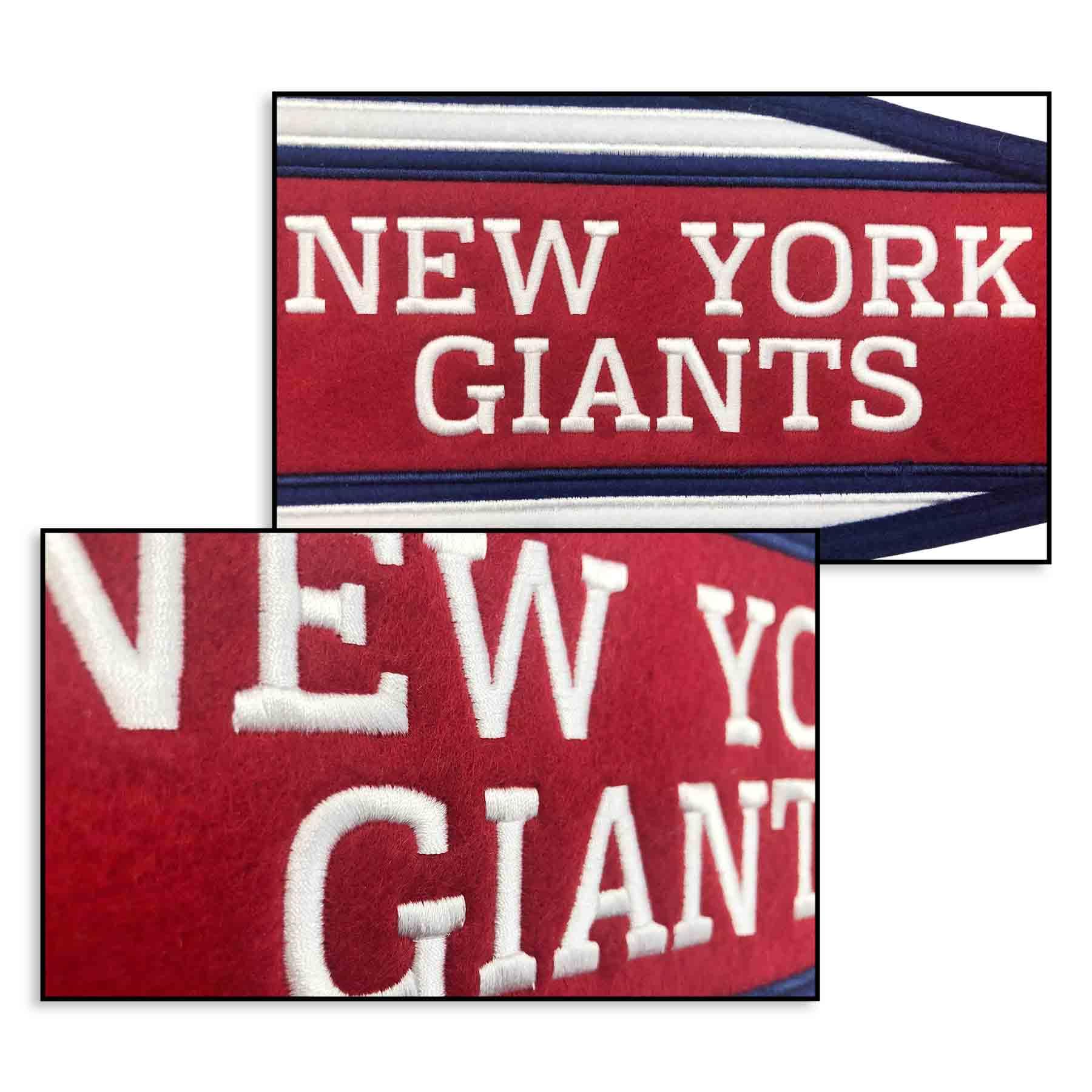 WinCraft New York Giants Embroidered and Sewn Pennant - Sports Collectibles, Sports Memorabilia, Sports Fan Shop, Sports Gifts