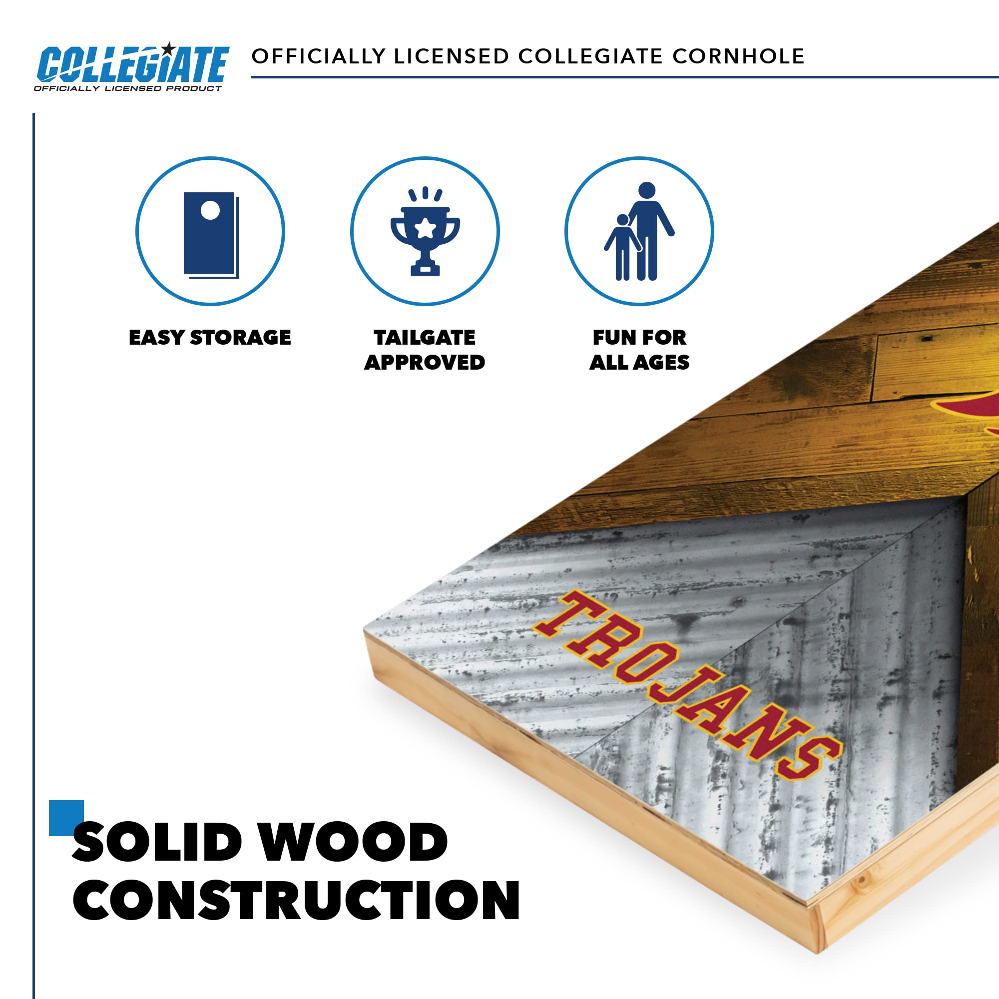 Wild Sports 2' x 4' Regulation Size College Set with Direct Print HD Team Graphics Great Gift for Any NCAA Fan! Bean Bag Toss Family Outdoor Game - Sports Collectibles, Sports Memorabilia, Sports Fan Shop, Sports Gifts