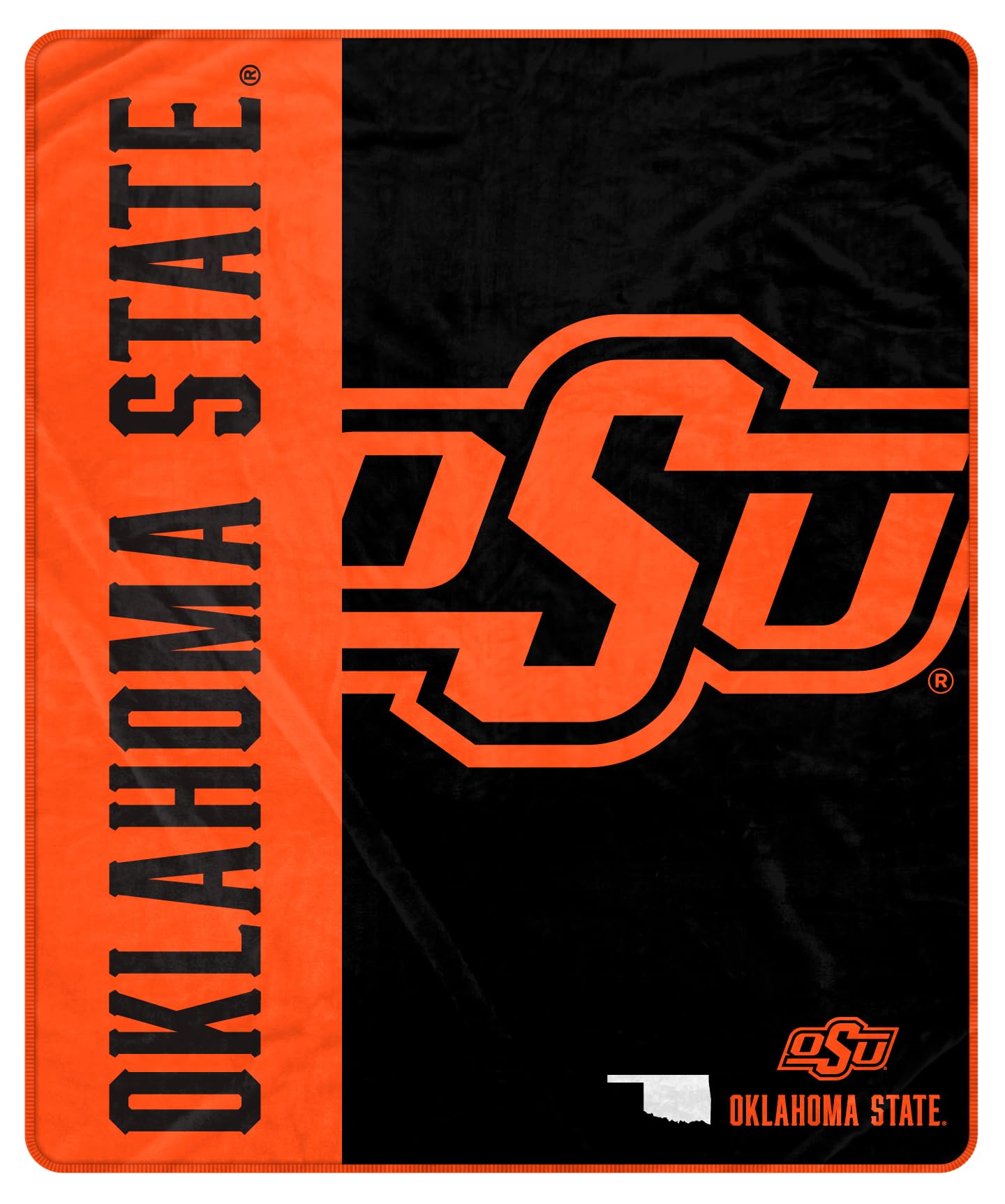 Proformance Home NCAA Oklahoma State Cowboys Endzone Ultra Soft Tailgate Throw - Sports Gifts, Sports Memorabilia, Sports Collectibles, Fan Shop