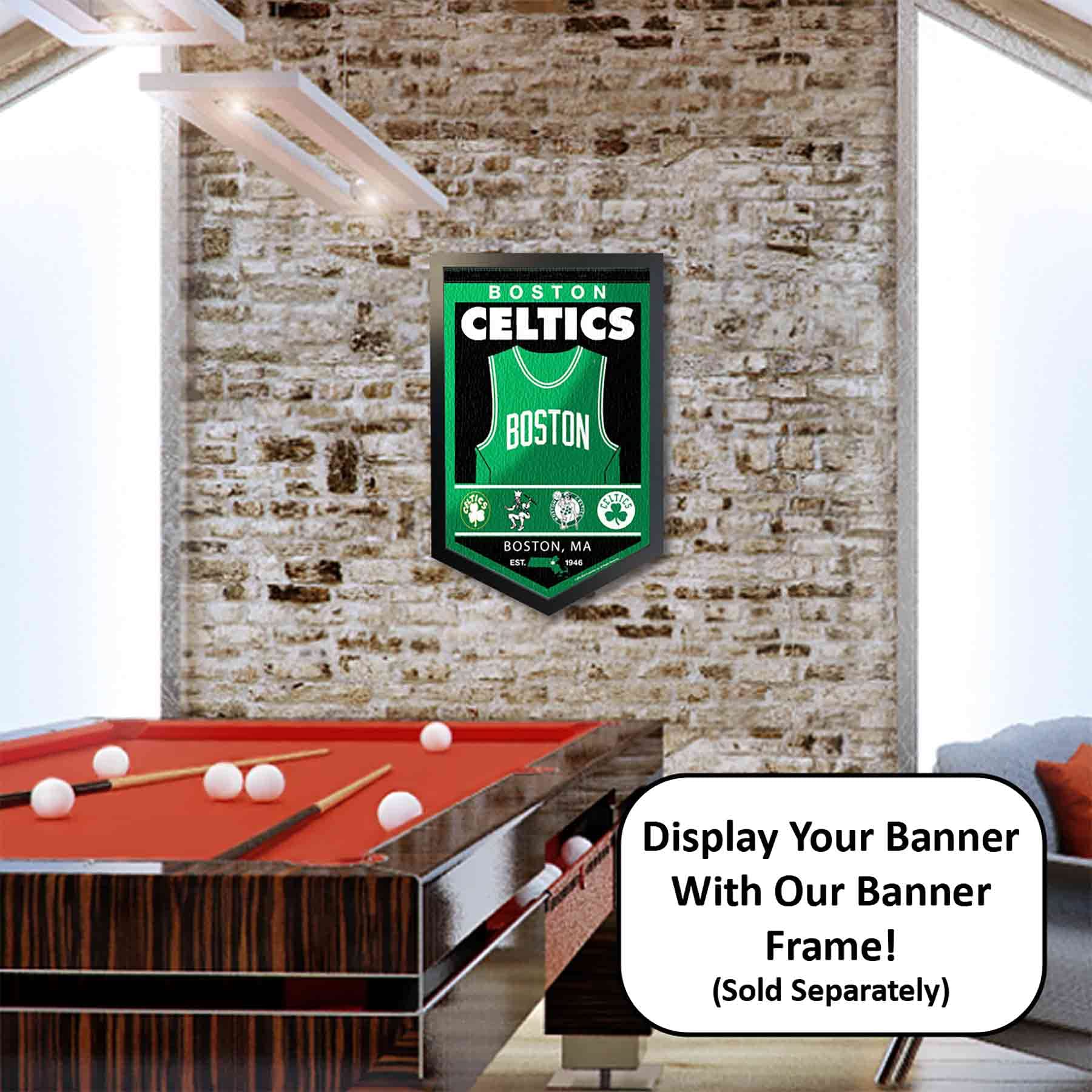 WinCraft Boston Celtics Heritage History Banner Pennant - Sports Collectibles, Sports Memorabilia, Sports Fan Shop, Sports Gifts