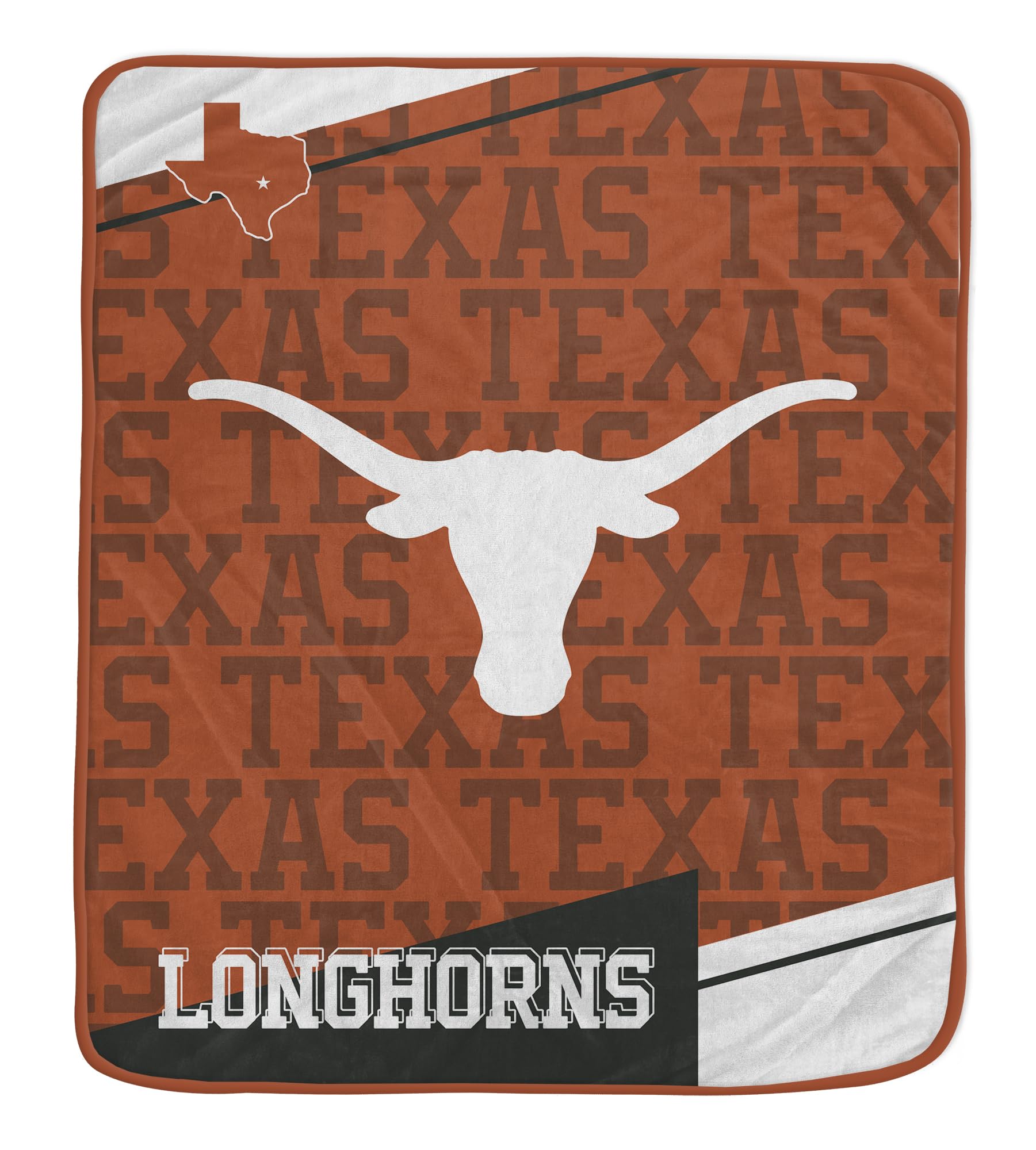 Pegasus Sports NCAA Texas Longhorns Diagonal Ghost Ultra Soft Blanket - Sports Gifts, Sports Memorabilia, Sports Collectibles, Fan Shop