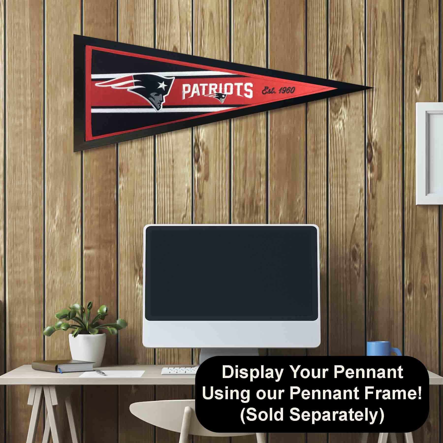 WinCraft New England Patriots Embroidered and Sewn Pennant - Sports Collectibles, Sports Memorabilia, Sports Fan Shop, Sports Gifts