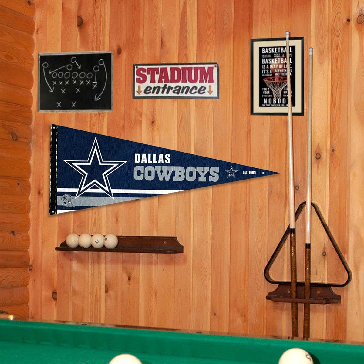 Dallas Cowboys Pennant Banner and Wall Tack Pads - Sports Collectibles, Sports Memorabilia, Sports Fan Shop, Sports Gifts