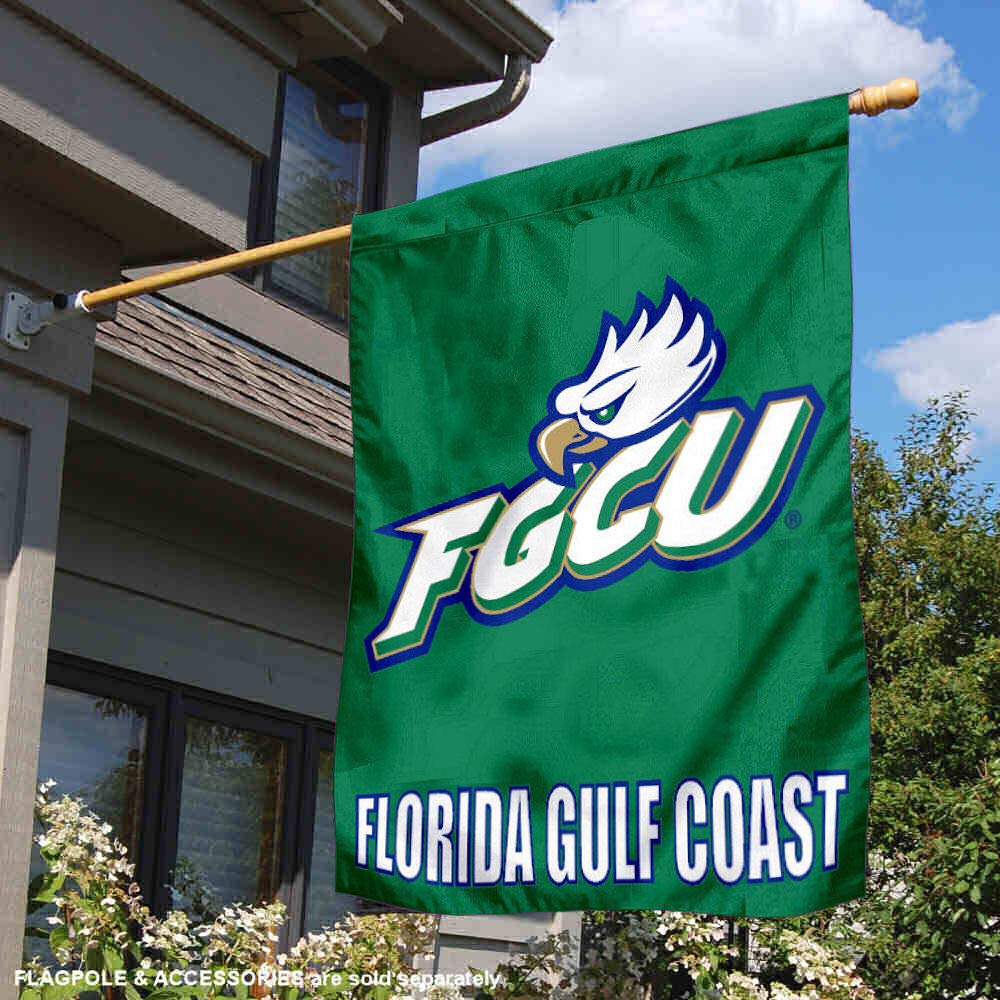 Florida Gulf Coast Eagles House Flag Banner - Sports Collectibles, Sports Memorabilia, Sports Fan Shop, Sports Gifts