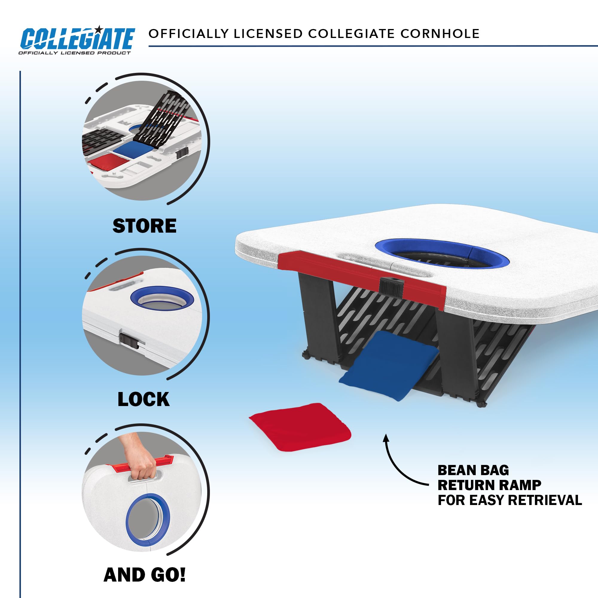 Wild Sports NCAA Oklahoma Sooners Pro Football All-Weather Cornhole Set - Travel Bean Bag Toss Set Includes 8 Bean Bags - Sports Collectibles, Sports Memorabilia, Sports Fan Shop, Sports Gifts