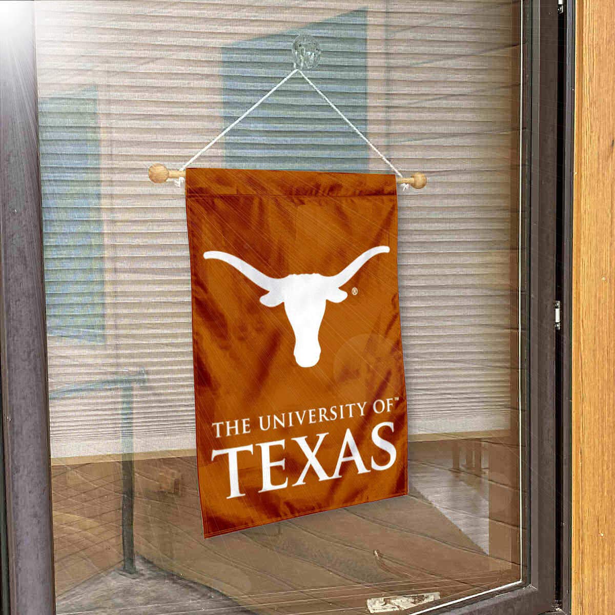 College Flags & Banners Co. Texas Longhorns Wordmark Banner for Windows Doors and Walls - Sports Collectibles, Sports Memorabilia, Sports Fan Shop, Sports Gifts