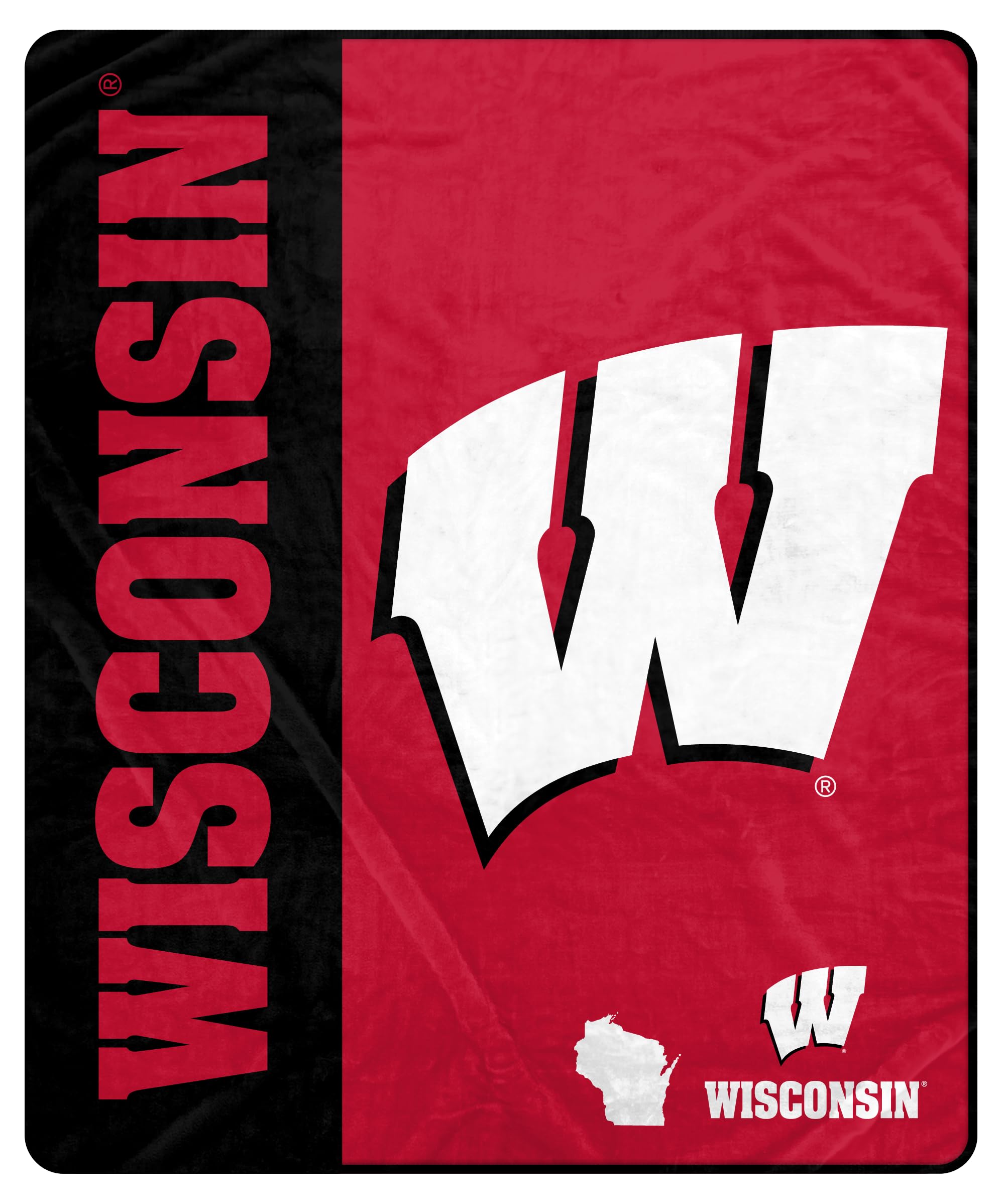 Proformance Home NCAA Wisconsin Badgers Endzone Ultra Soft Tailgate Throw - Sports Gifts, Sports Memorabilia, Sports Collectibles, Fan Shop