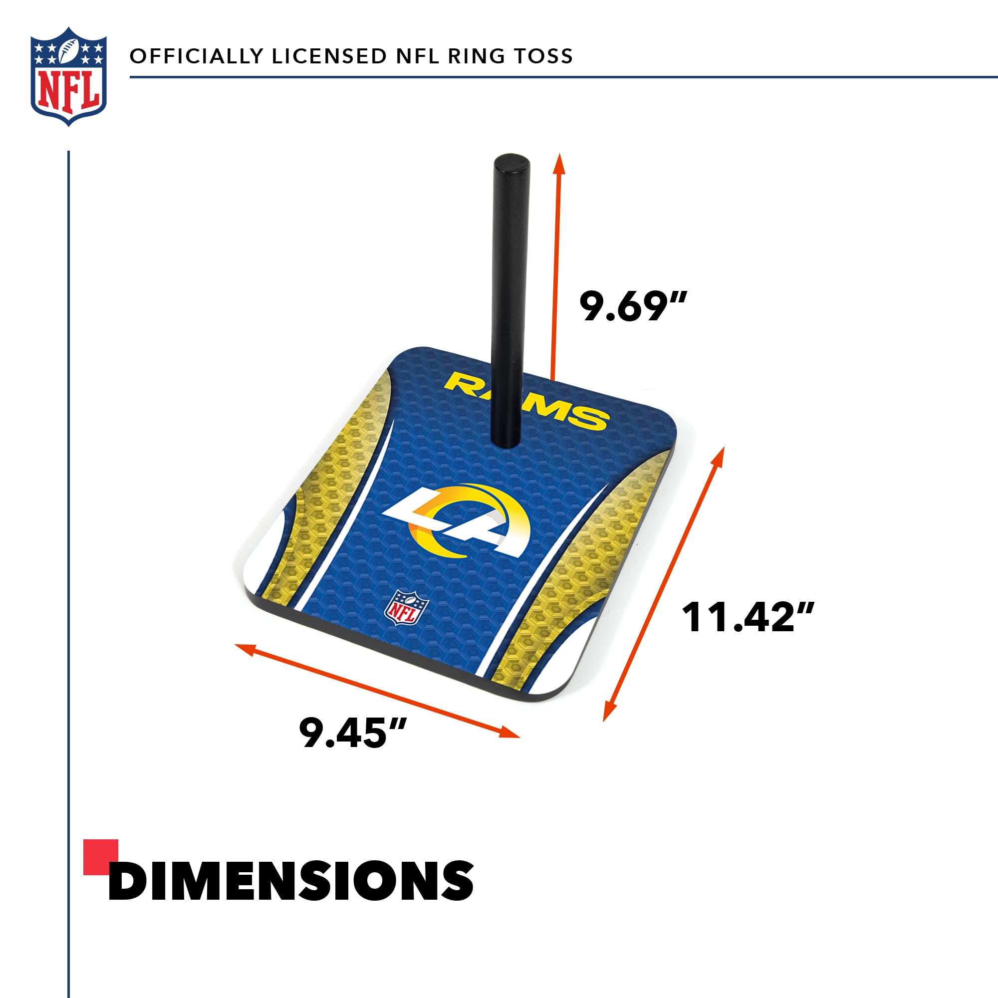 Wild Sports NFL Quoits Set with Direct Print HD Team Graphics – Tailgate Ring Toss Game – Great Gift for Any Football Fan! Ring Toss Family Outdoor Games for The Beach, BBQ, or Tailgate Party - Sports Collectibles, Sports Memorabilia, Sports Fan Shop, Sports Gifts