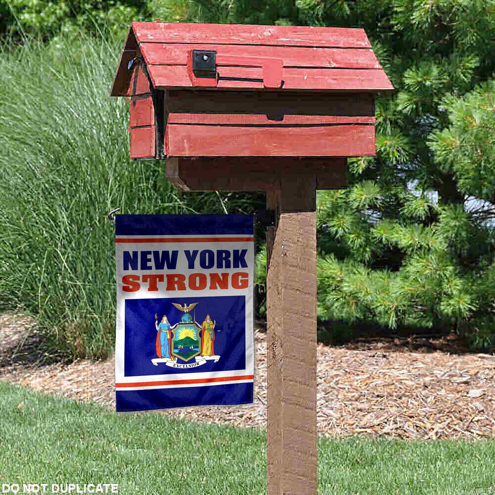 Sports Flags Pennants Company New York Strong USA Garden Flag - Sports Collectibles, Sports Memorabilia, Sports Fan Shop, Sports Gifts
