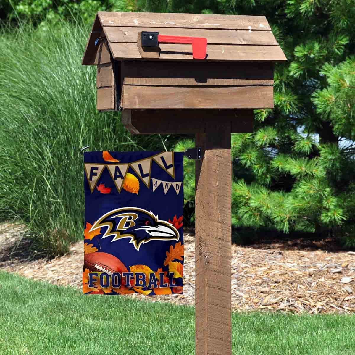 WinCraft Baltimore Ravens Fall Leaves Decorative Football Garden Flag Double Sided Banner - Sports Collectibles, Sports Memorabilia, Sports Fan Shop, Sports Gifts