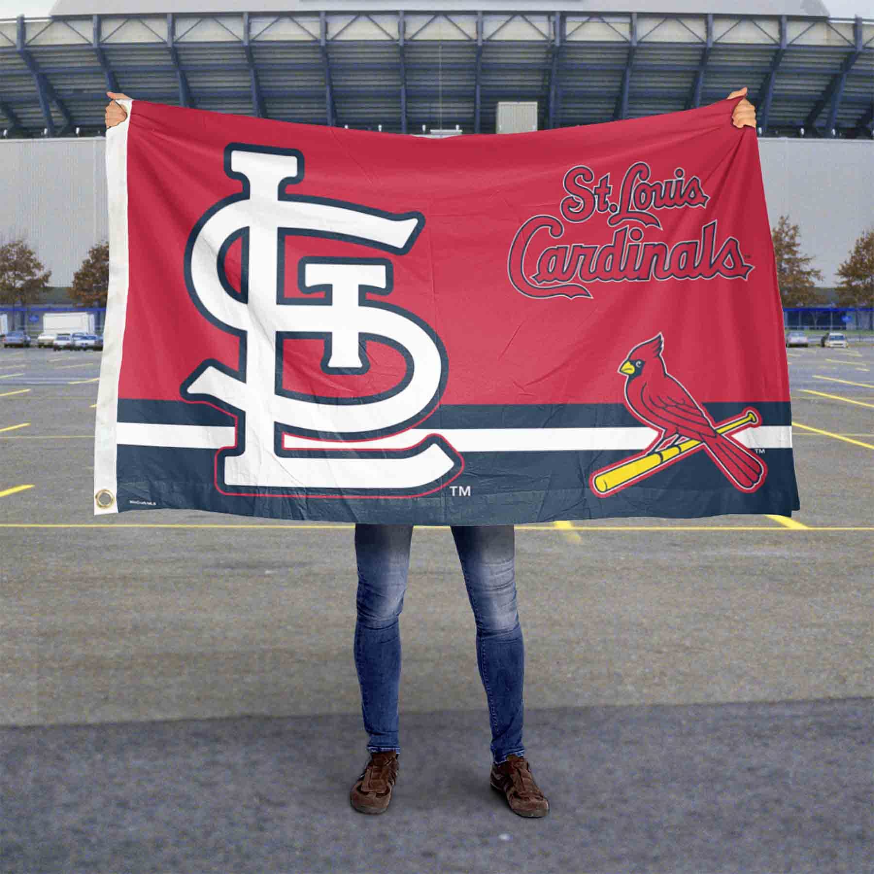 WinCraft St. Louis Cardinals Logo Insignia 3x5 Foot Grommet Banner Flag - Sports Collectibles, Sports Memorabilia, Sports Fan Shop, Sports Gifts