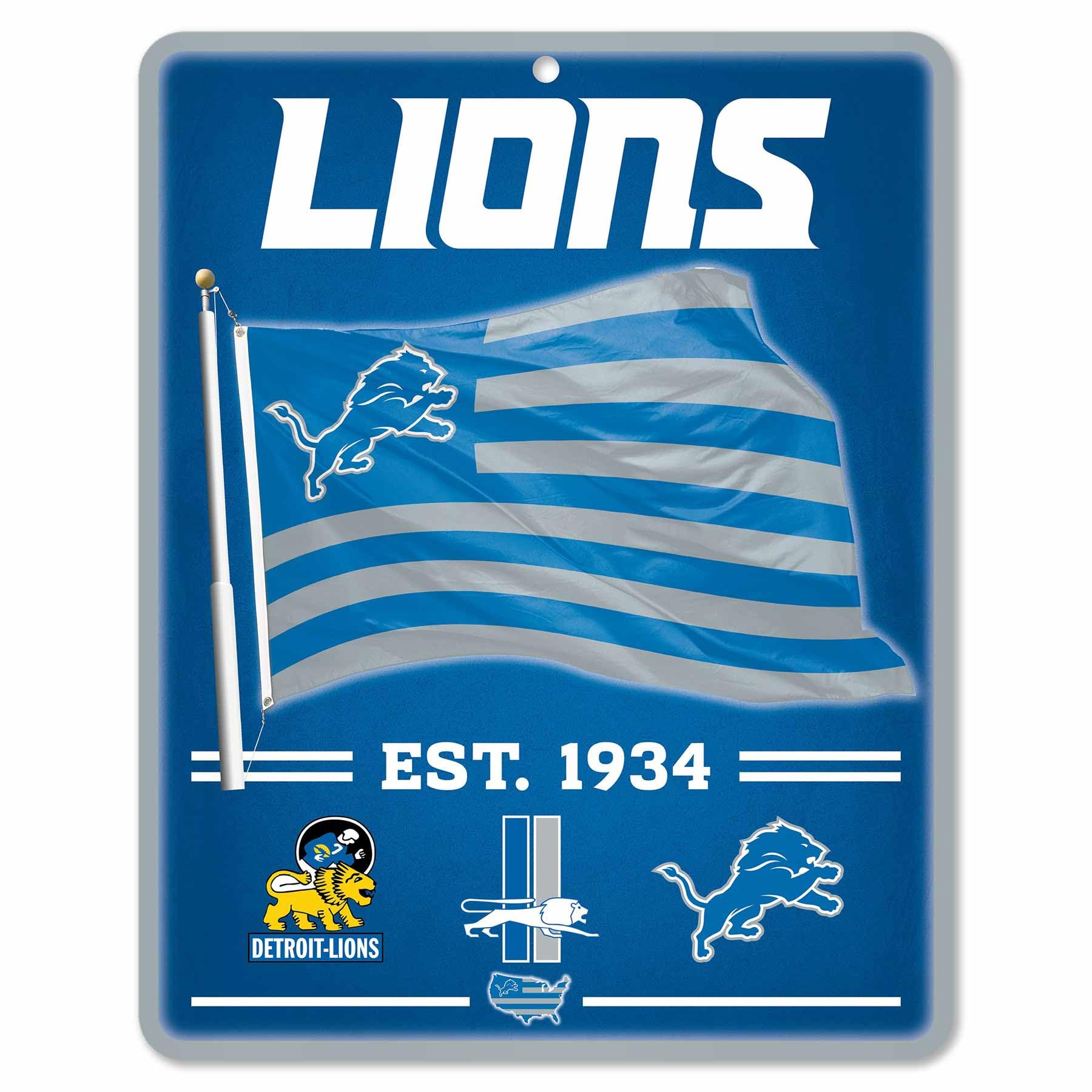WinCraft Detroit Lions Americana Banner Flag Sign - Sports Collectibles, Sports Memorabilia, Sports Fan Shop, Sports Gifts