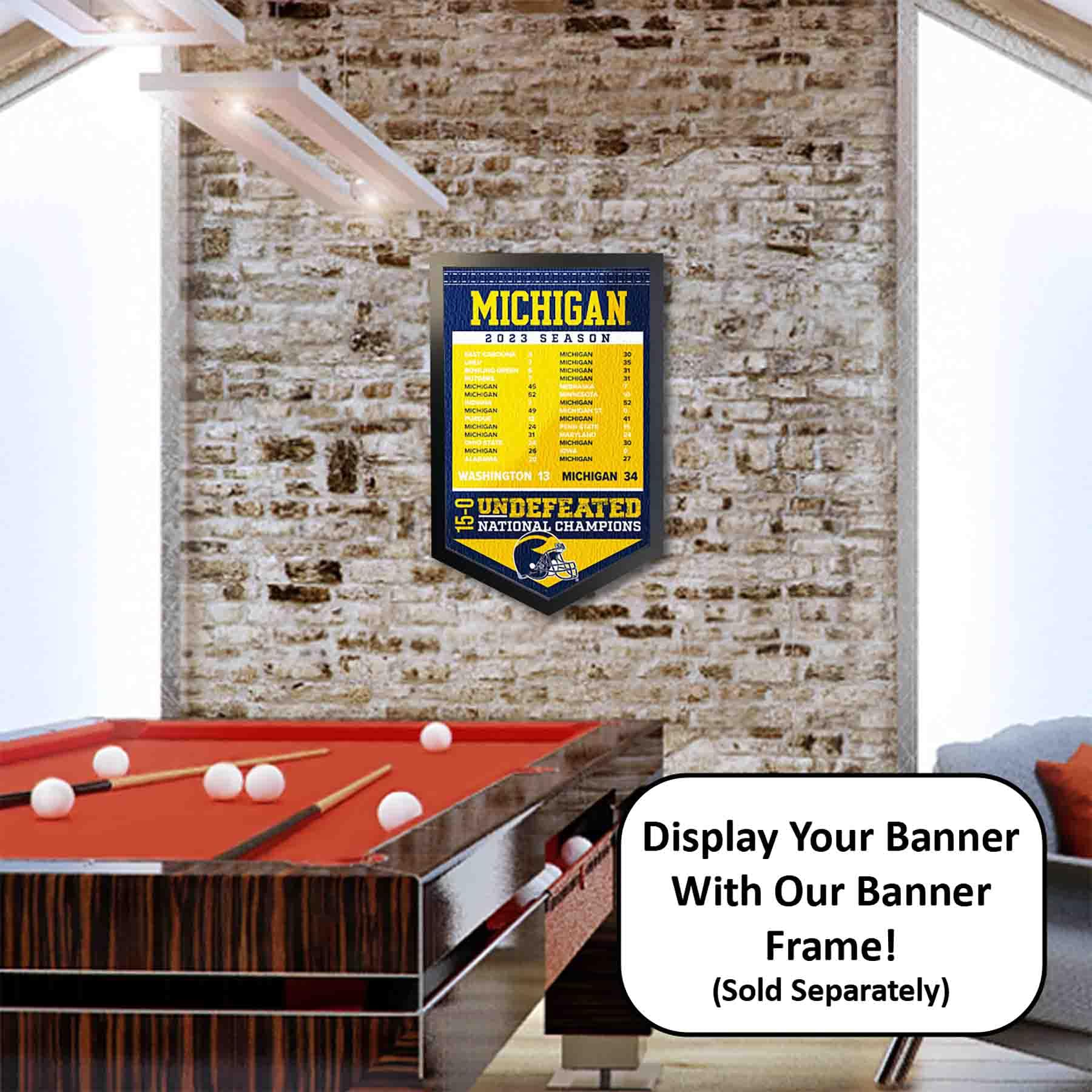 College Flags & Banners Co. Michigan Team University Wolverines 15-0 Undefeated 2023 Season Banner - Sports Collectibles, Sports Memorabilia, Sports Fan Shop, Sports Gifts
