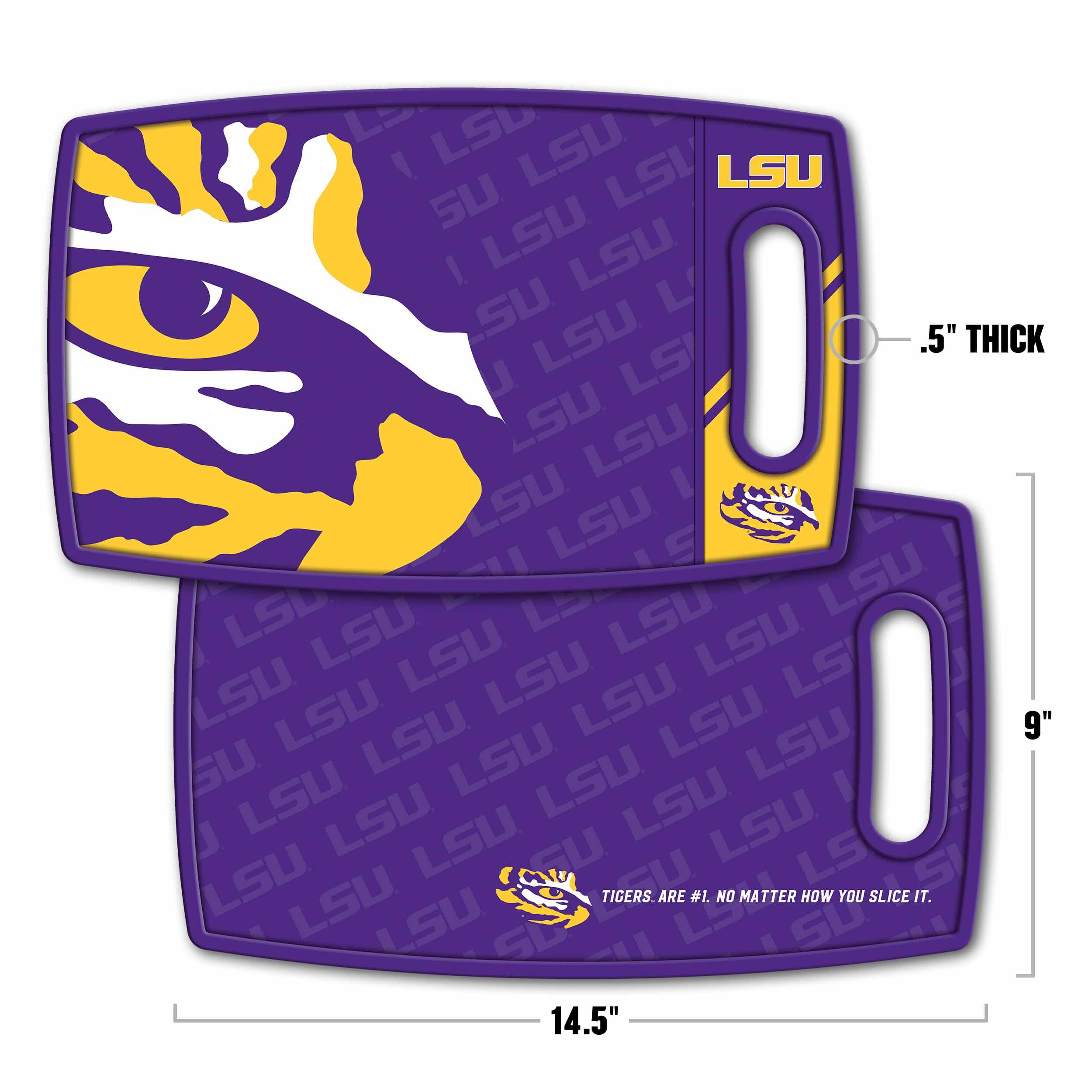 YouTheFan NCAA LSU Tigers Logo Series Cutting Board, Team Colors - Sports Collectibles, Sports Memorabilia, Sports Fan Shop, Sports Gifts