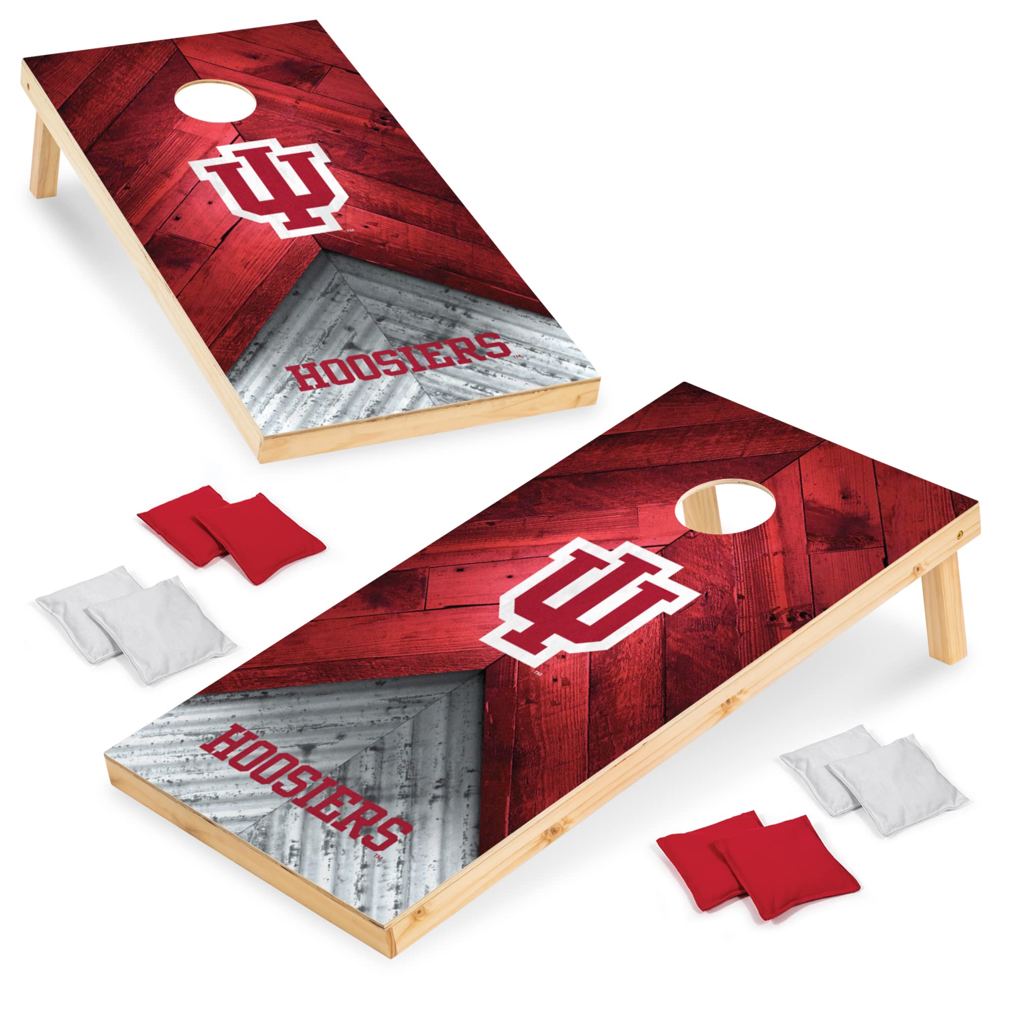 Wild Sports Indiana Hoosiers 2' x 4' Regulation Size College Set with Direct Print HD Team Graphics Great Gift for Any NCAA Fan! Bean Bag Toss Family Outdoor Game - Sports Collectibles, Sports Memorabilia, Sports Fan Shop, Sports Gifts