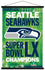 NFL Seattle Seahawks - Super Bowl LX Team Logo Wall Poster with Magnetic Frame, 34L" x 22.4W", Premium Print and Black Hanger Bundle - Sports Gifts, Sports Memorabilia, Sports Collectibles, Fan Shop
