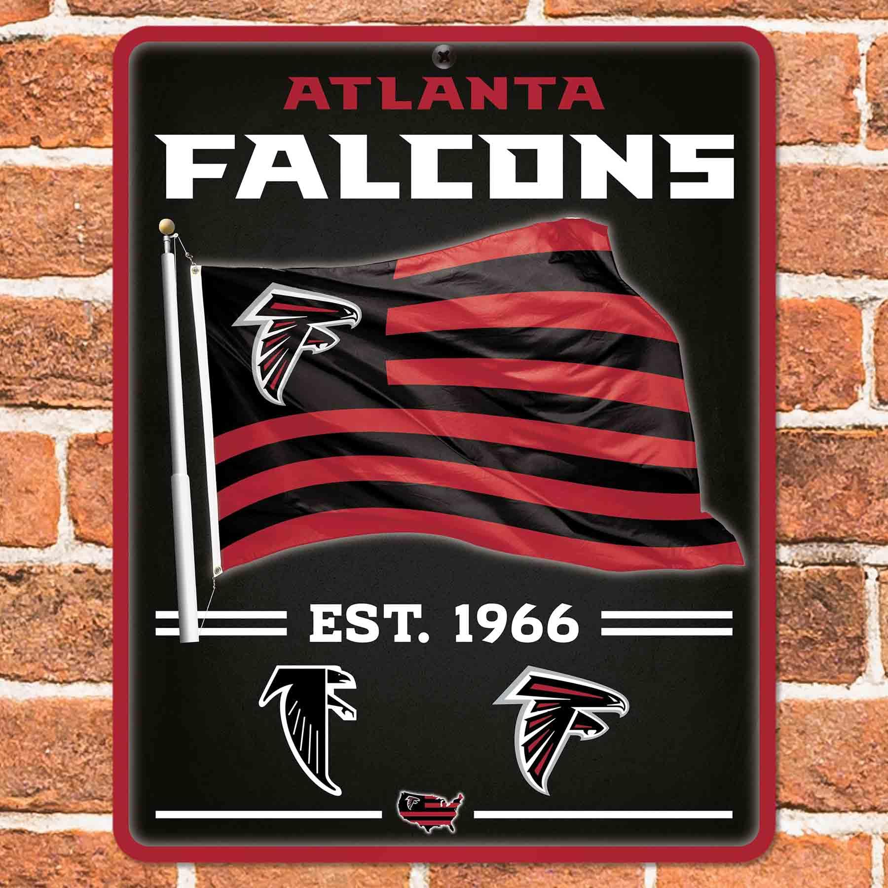 WinCraft Atlanta Falcons Americana Banner Flag Sign - Sports Collectibles, Sports Memorabilia, Sports Fan Shop, Sports Gifts