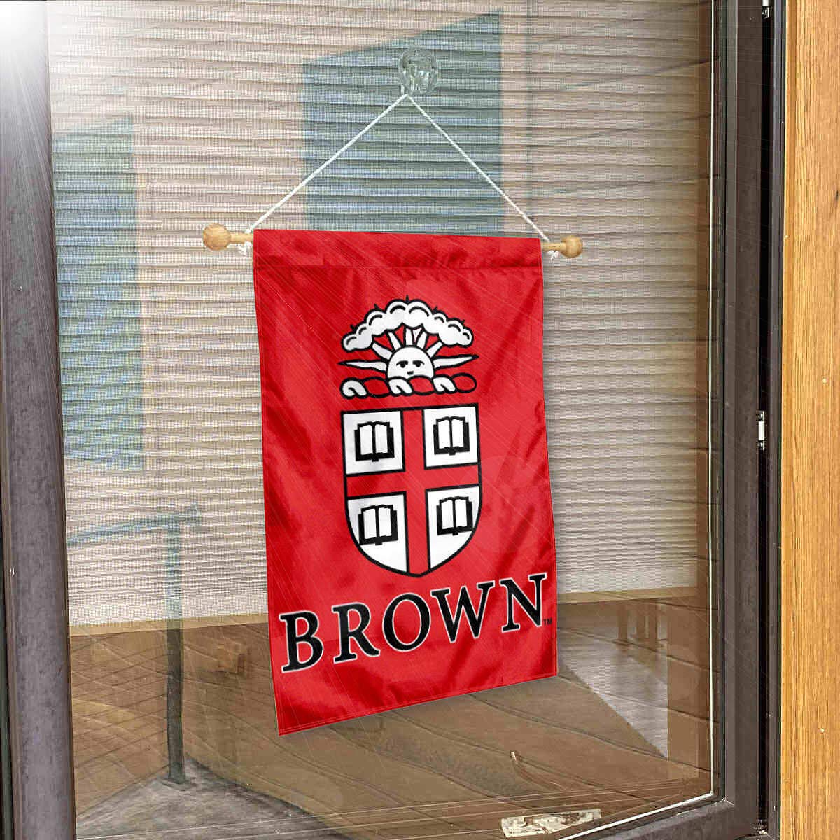 College Flags & Banners Co. Brown Bears Window Wall Banner Hanging Flag with Suction Cup - Sports Collectibles, Sports Memorabilia, Sports Fan Shop, Sports Gifts