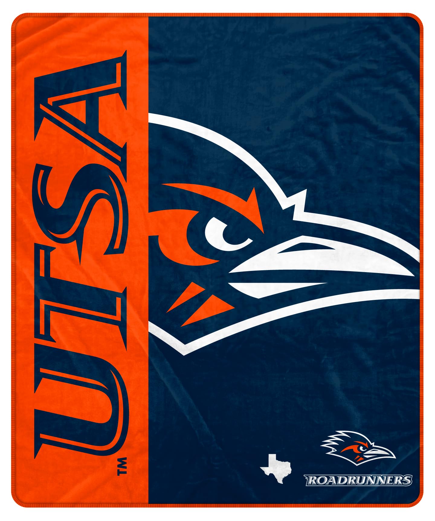 Proformance Home NCAA UTSA Roadrunners Endzone Ultra Soft Tailgate Throw - Sports Gifts, Sports Memorabilia, Sports Collectibles, Fan Shop