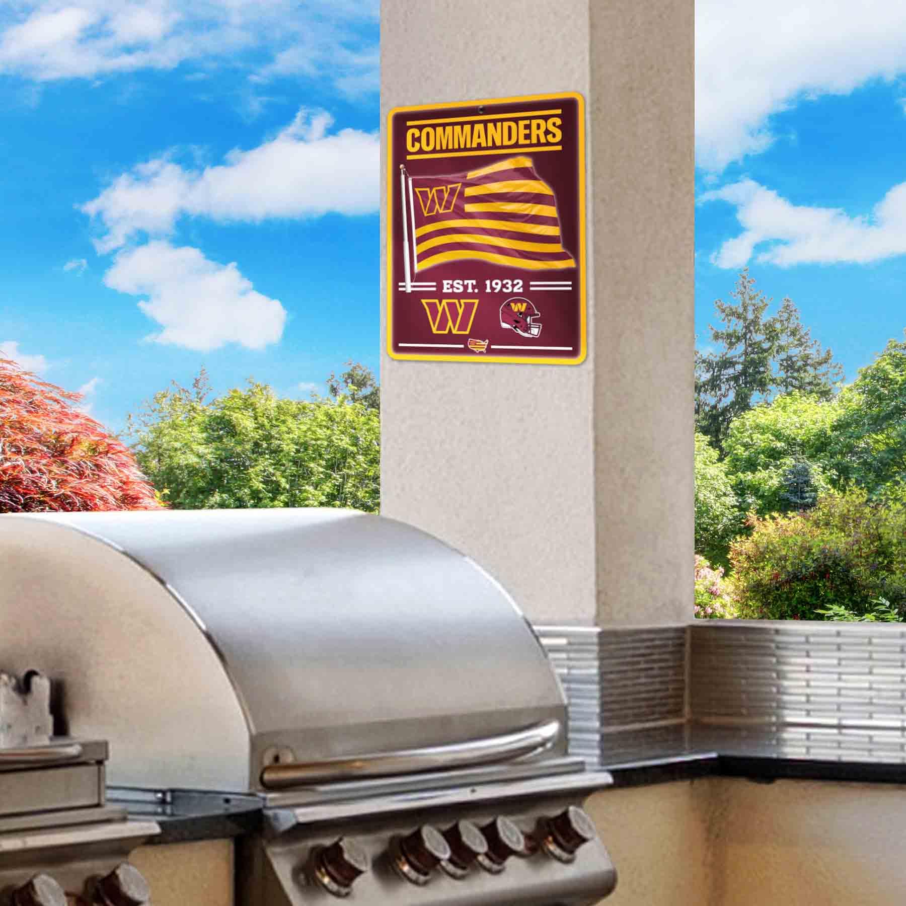 WinCraft Washington Commanders Americana Banner Flag Sign - Sports Collectibles, Sports Memorabilia, Sports Fan Shop, Sports Gifts